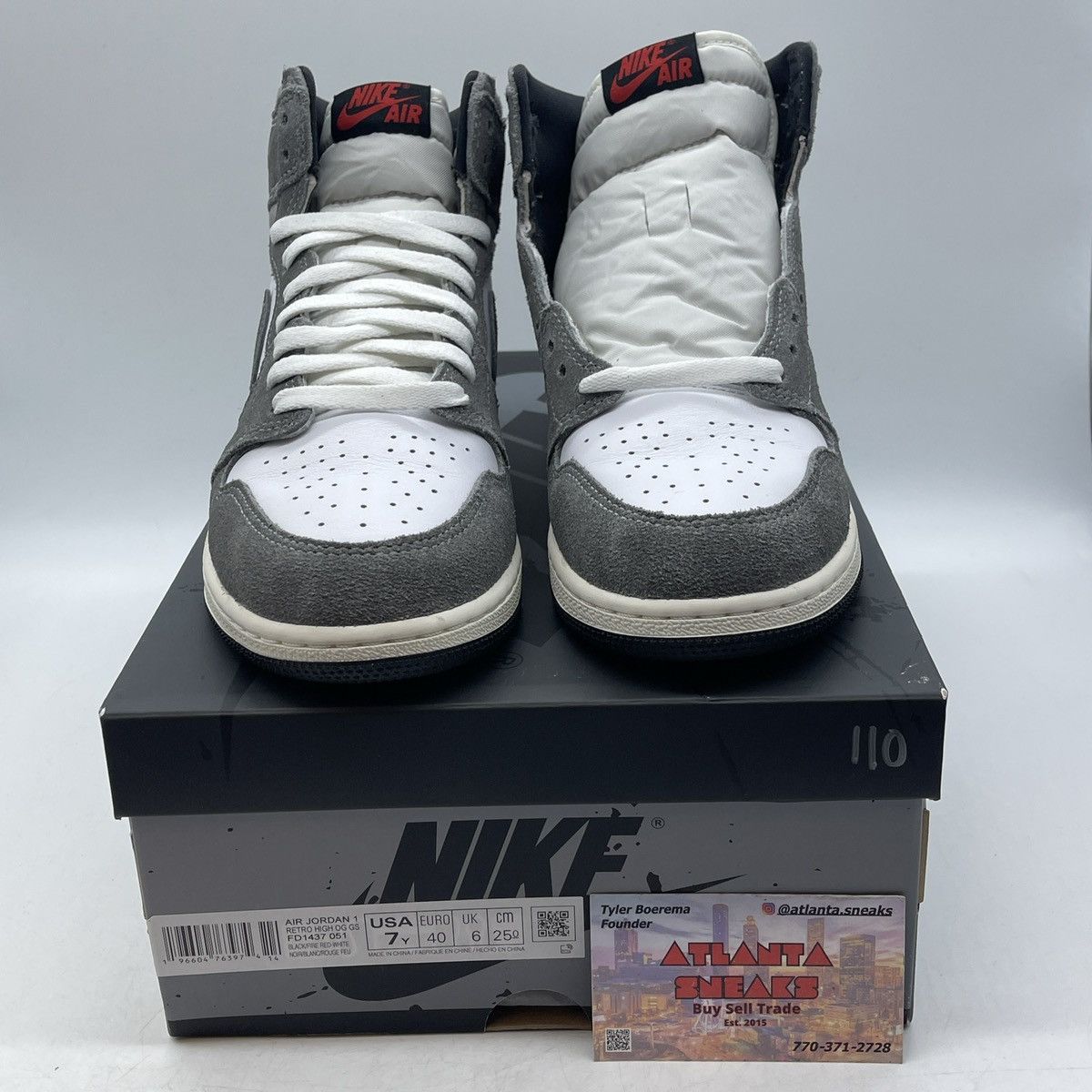 Jordan Brand Air Jordan 1 high washed black Size US 7 / EU 40 - 2 Thumbnail