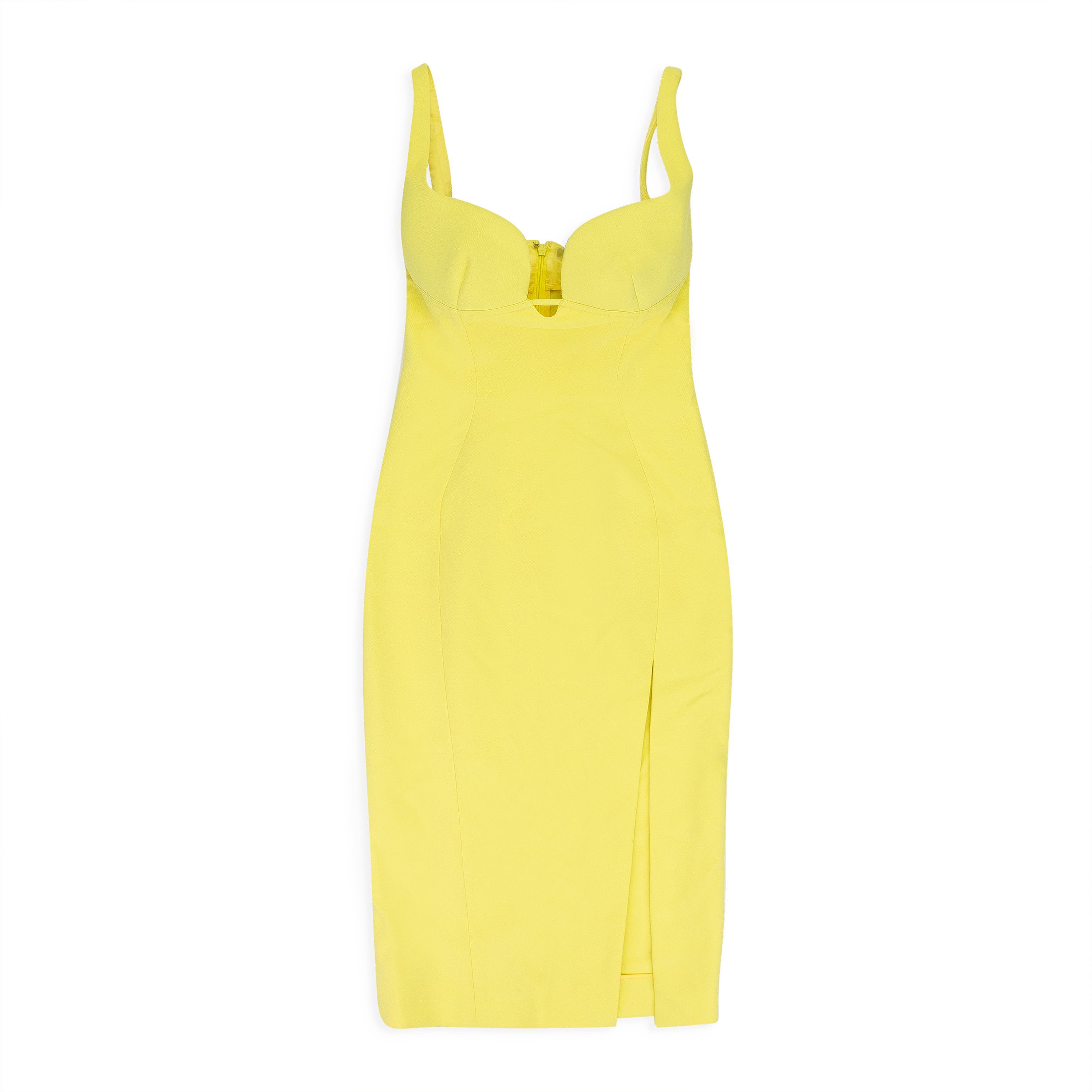 Mugler Mugler Yellow Bustier Dress SIZE 34 Size XXS / US 00 / IT 34 - 1 Thumbnail