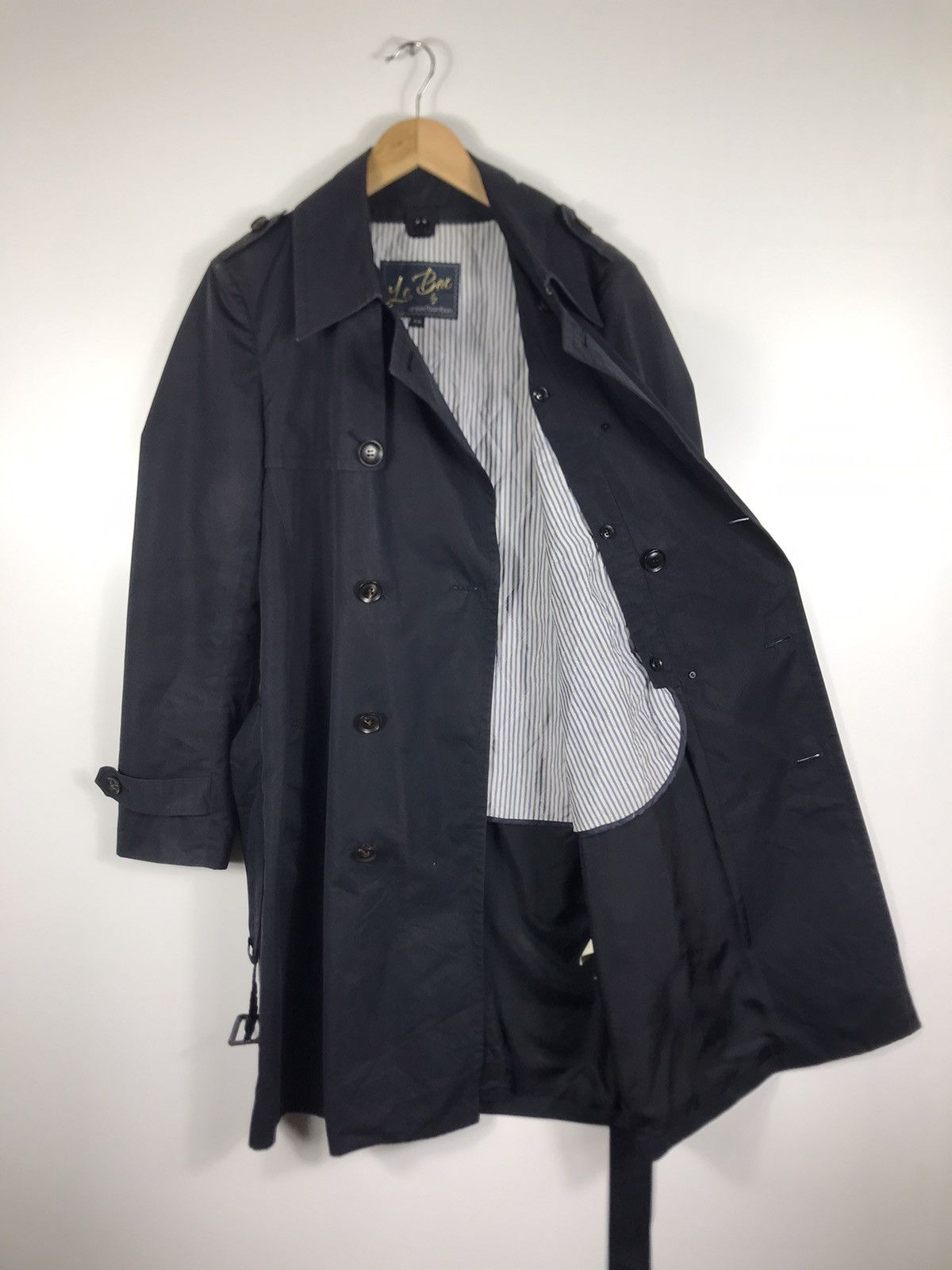 United Bamboo ⚡️Vintage Le Bac United Bamboo Double Breast Trench Long Coat Size S / US 4 / IT 40 - 9 Thumbnail
