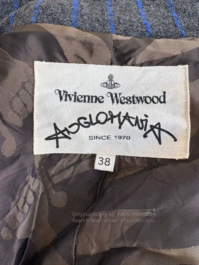 Vivienne Westwood Vivienne Westwood Vintage Gray Blue Striped Napoleon Overc Size XS / US 0-2 / IT 36-38 - 7 Thumbnail