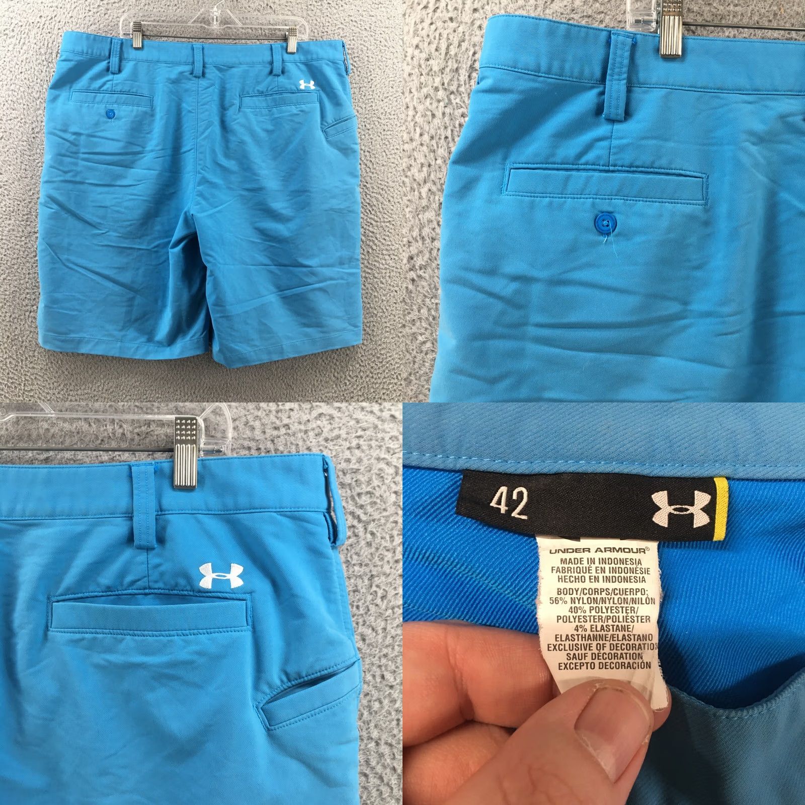 Under Armour Under Armour Bermuda Shorts Mens 42 Blue Mid Rise Casual Pockets Shorts Mens Bermuda (42) Blue Size US 42 / EU 58 - 9 Thumbnail