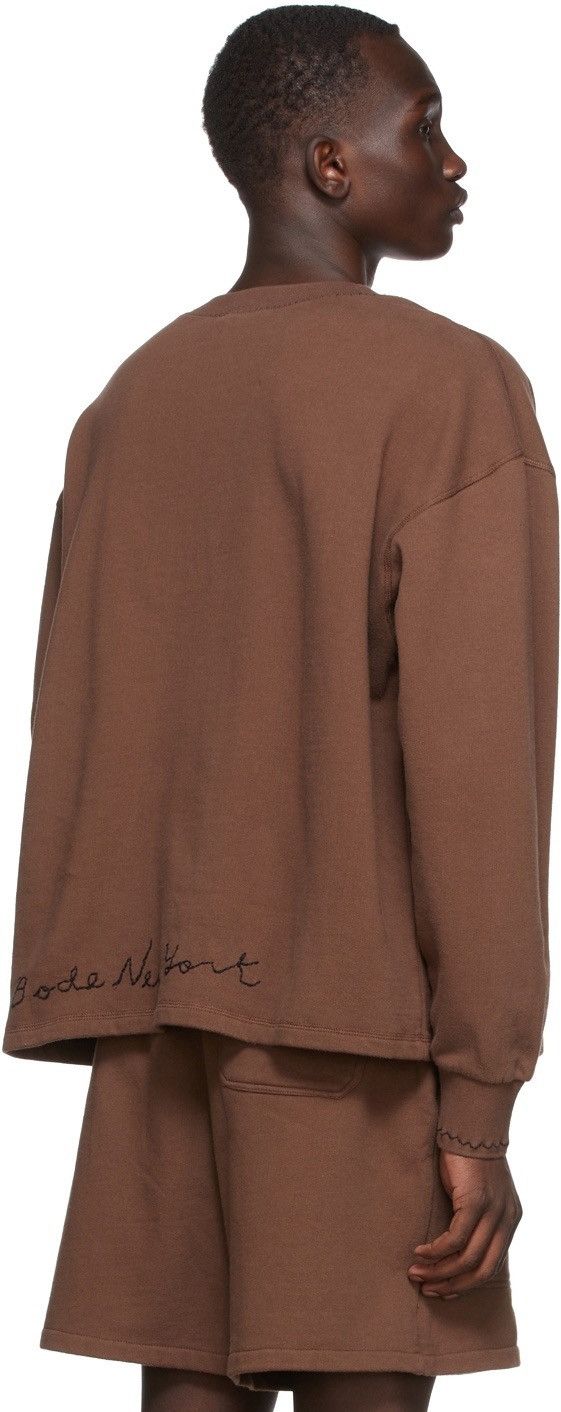 Bode BODE x SSENSE exclusive brown logo sweatshirt Size US M / EU 48-50 / 2 - 1 Thumbnail