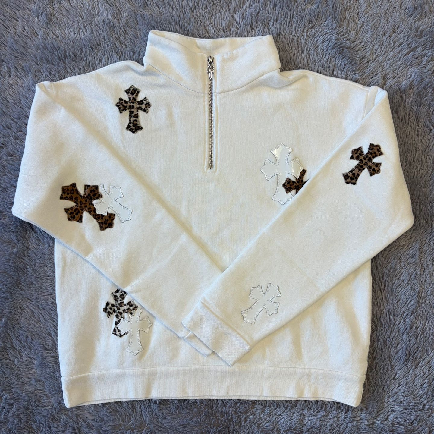 Chrome Hearts CHROME HEARTS CHEETAH WHITE PATCH QUARTER ZIP Size S Size US S / EU 44-46 / 1 - 1 Thumbnail