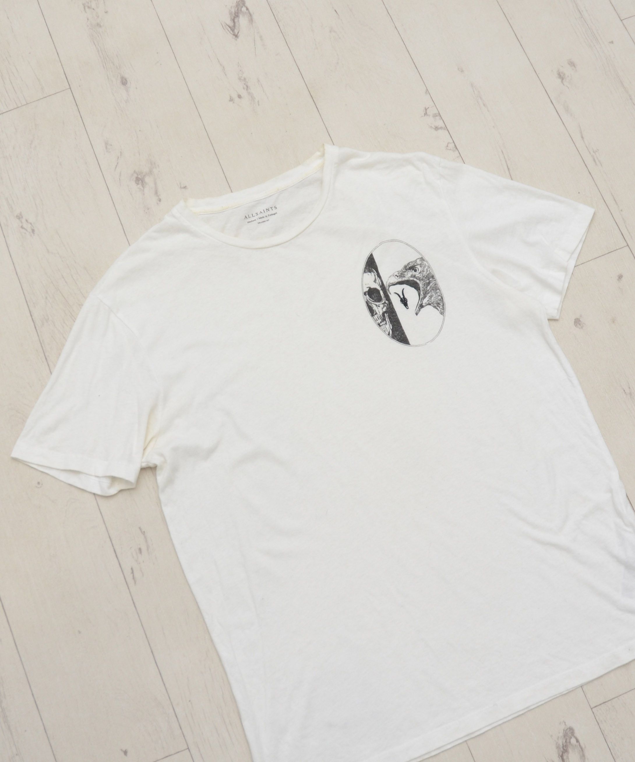 Allsaints AllSaints Raptor Reap Graphic T-Shirt White Y2K Size US M / EU 48-50 / 2 - 3 Thumbnail