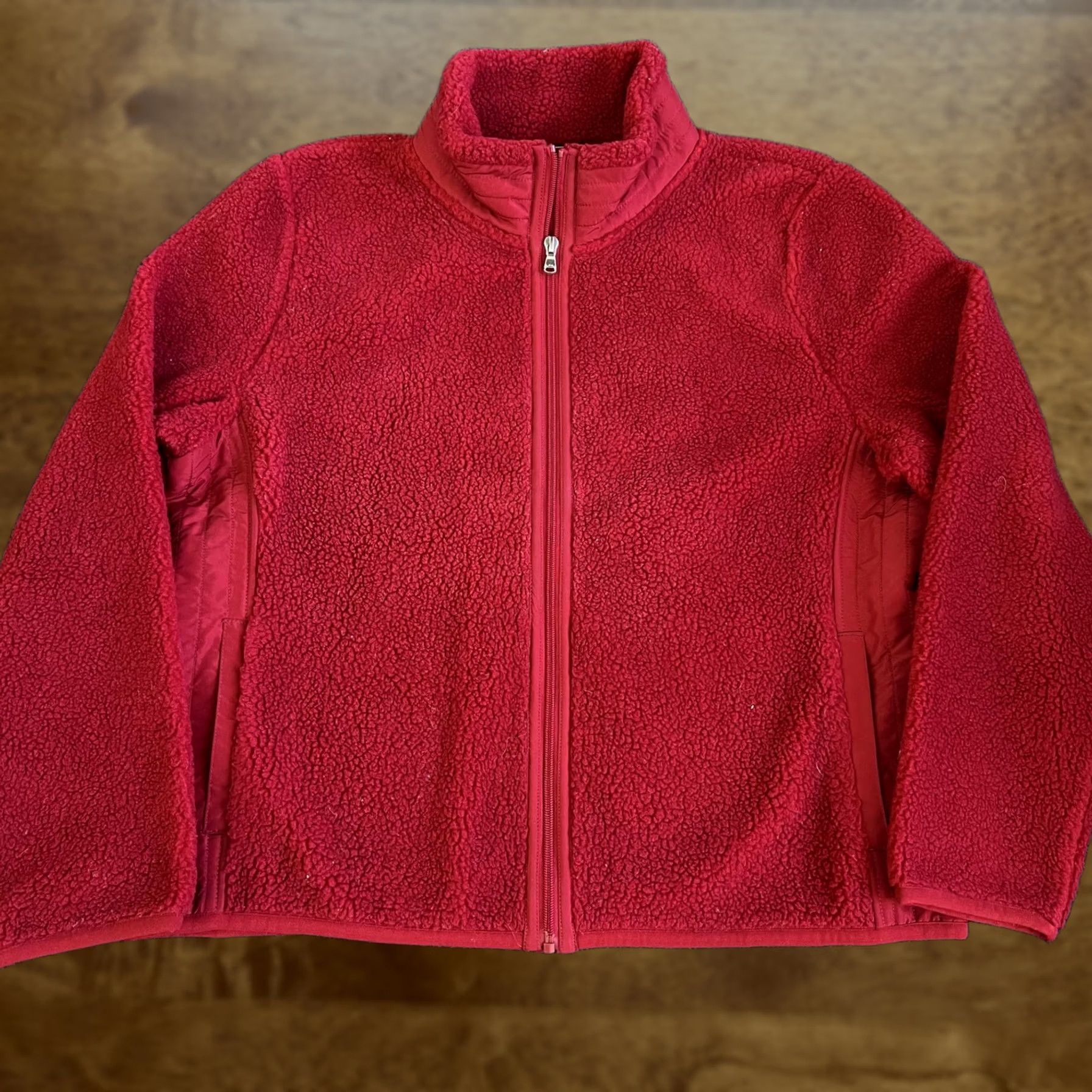 Ralph Lauren Lauren Ralph Lauren Jacket Womens XL Red Sherpa Fleece Full Zip Mock Neck Size XL / US 12-14 / IT 48-50 - 1 Thumbnail