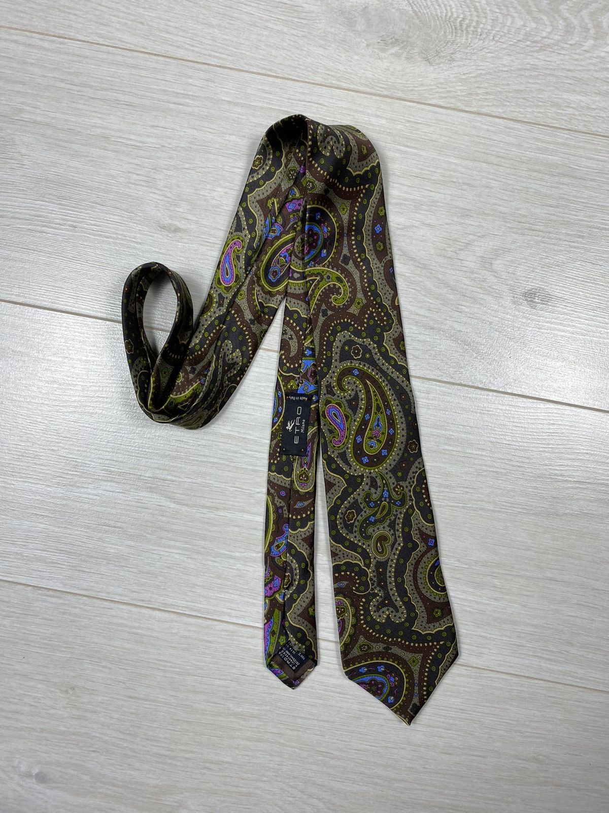 Etro × Vintage ETRO Milano Italy Paisley Cravatte Size ONE SIZE - 4 Thumbnail