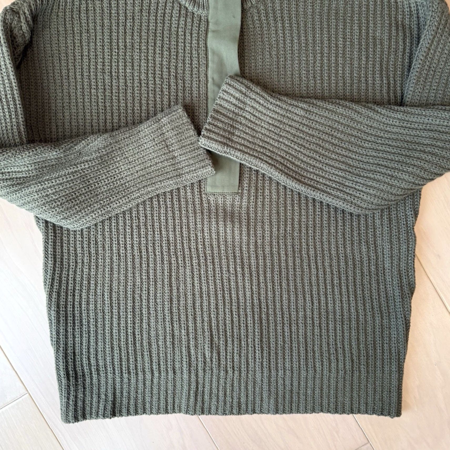 Outerknown Outerknown Sweater Small Green 1/2 Zip Cotton Pullover Minimalist NATO-Style? Size US S / EU 44-46 / 1 - 6 Thumbnail