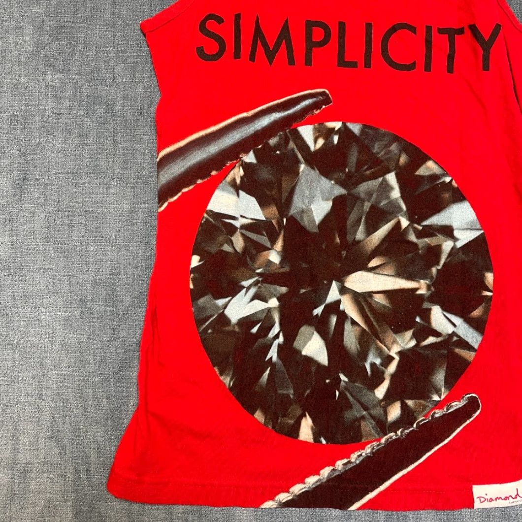 Diamond Supply Co. Diamond Supply Co. Simplicity Tank Mens Small Red Cotton Graphic Performance Size US S / EU 44-46 / 1 - 3 Thumbnail