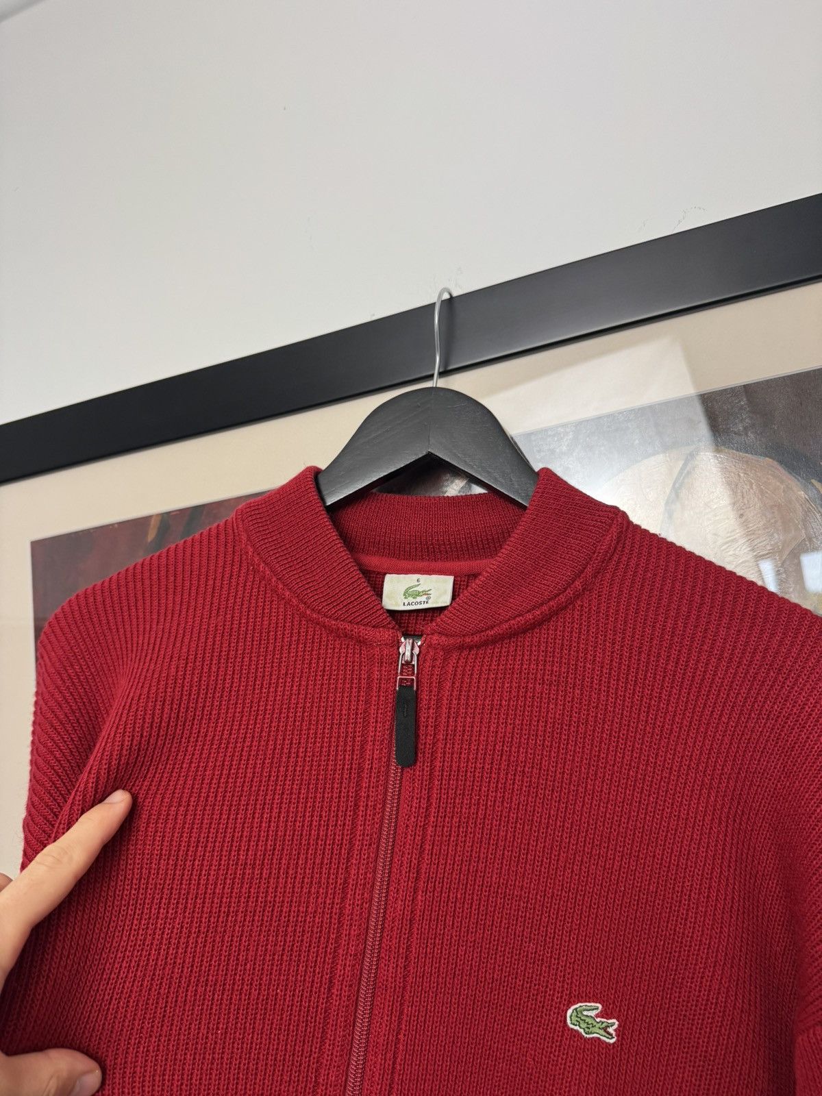 Lacoste Lacoste Vintage Sweater Red Zip Wool Casual Rare Old Money Size US L / EU 52-54 / 3 - 2 Thumbnail