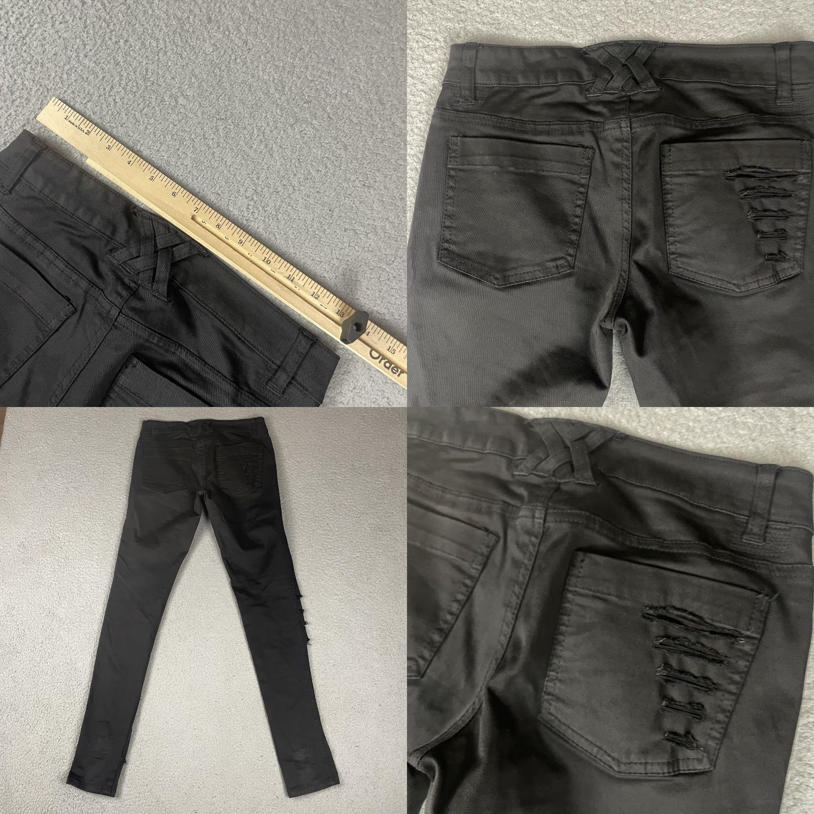 Tripp NYC TRIPP NYC ROCK GOTH PUNK Y2K Gothic Pants Women 5 Black Ankle Jeans Skinny Vintage No Size 27" / US 4 / IT 40 - 9 Thumbnail