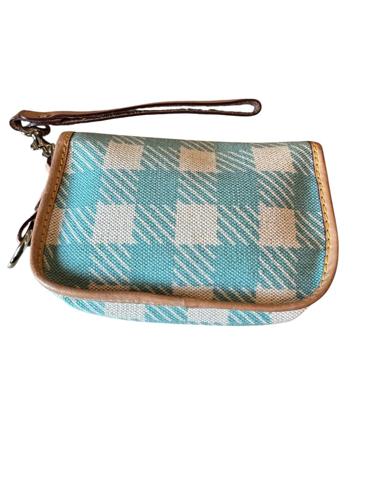 Dooney & Bourke Dooney & Bourke Blue and White Checkered Wristlet Size ONE SIZE - 2 Thumbnail