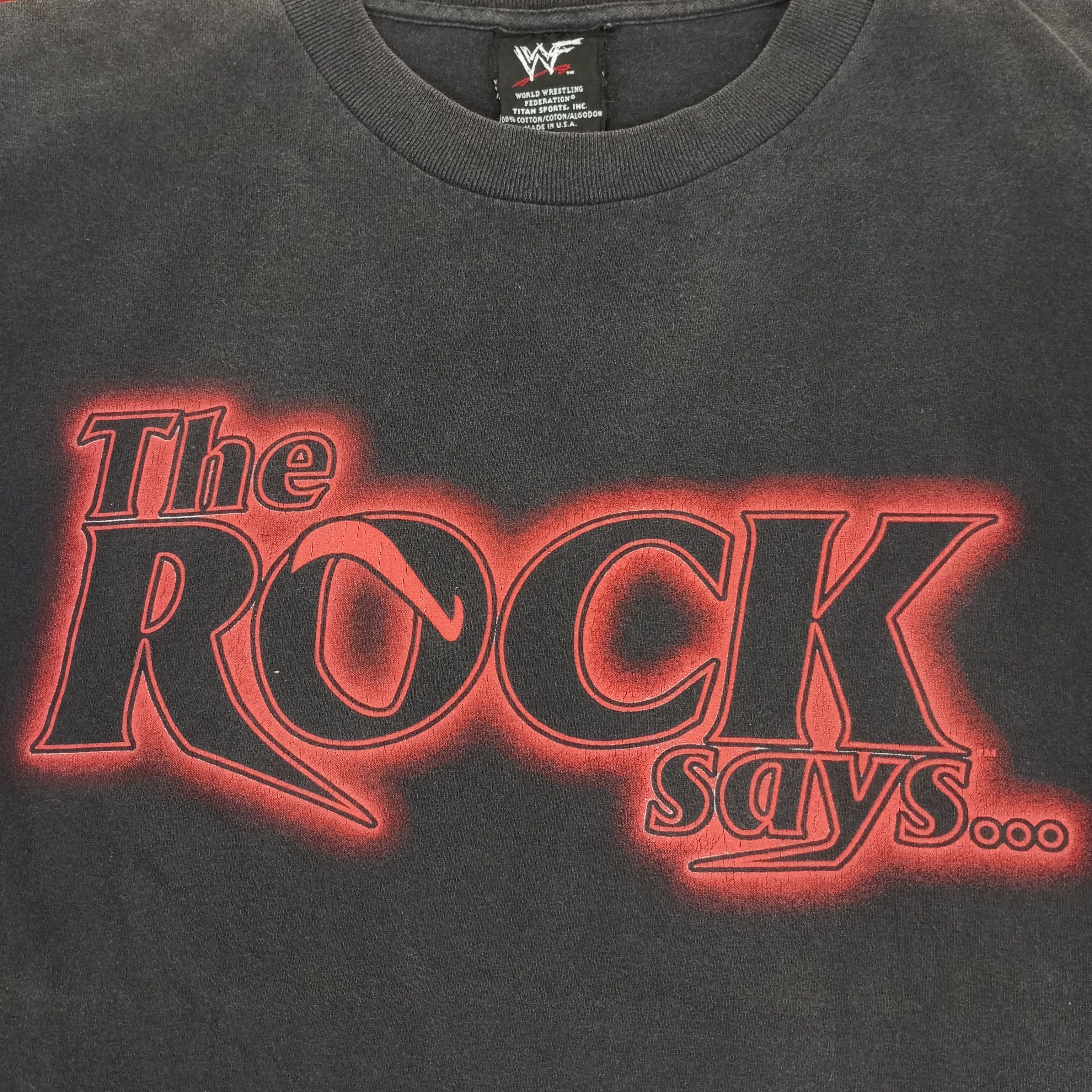 Vintage × WWE WWE The Rock Vintage Tshirt Size US L / EU 52-54 / 3 - 2 Thumbnail