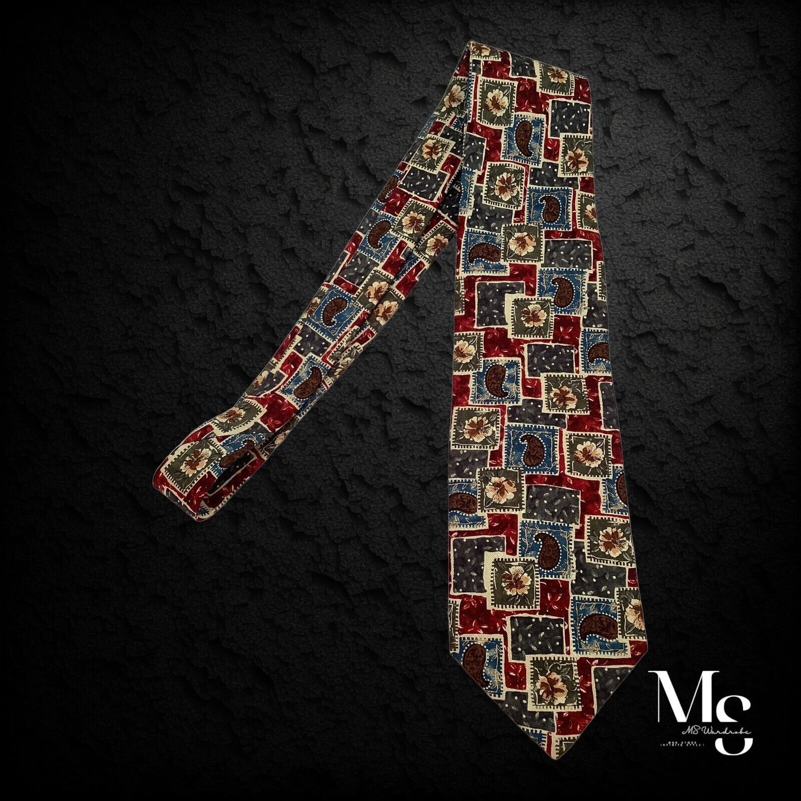 Christian Dior Monsieur CHRISTIAN DIOR MONSIEUR Multicolor Floral & Paisley Silk Tie Size ONE SIZE - 6 Thumbnail