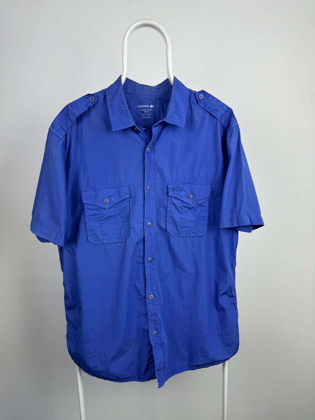 Lacoste Vintage Lacoste Short Sleeve Garment Dyed Shirt Size US L / EU 52-54 / 3 - 1 Thumbnail