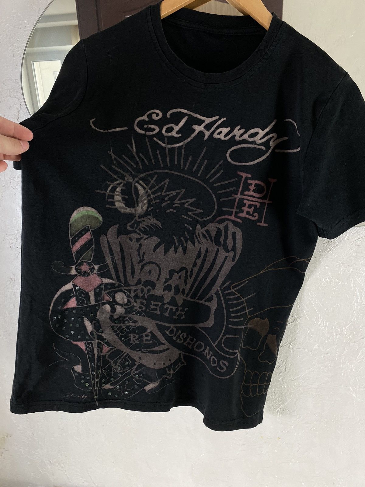 Christian Audigier × Ed Hardy × Vintage Vintage Y2K Ed Hardy Christian Audigier Big Logo Tee Size US M / EU 48-50 / 2 - 2 Thumbnail