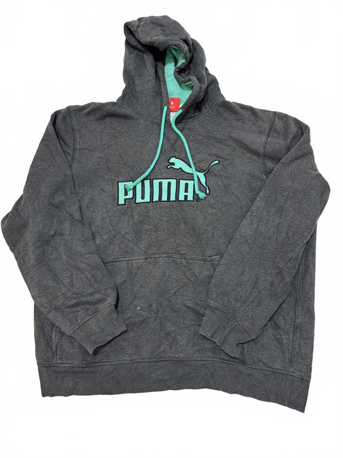 Puma Puma Men's Gray Hoodie with Teal Accents Size US L / EU 52-54 / 3 - 2 Thumbnail