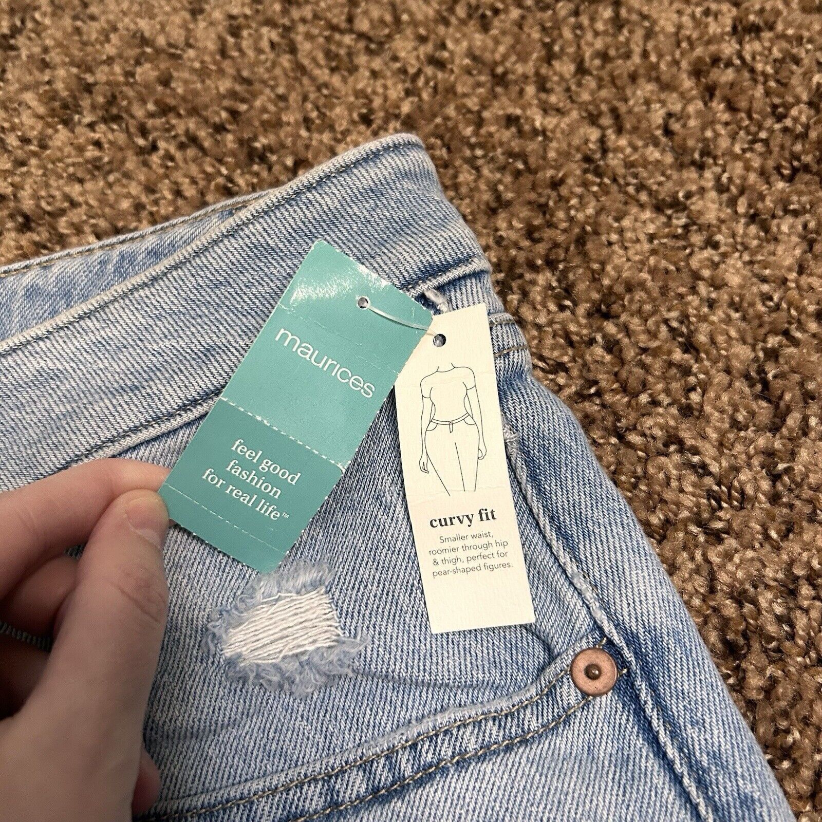 Other Goldie Blues Cheeky Slim Boot Jeans Women's 18W Blue Stretch Size 40" / US 18 - 5 Thumbnail