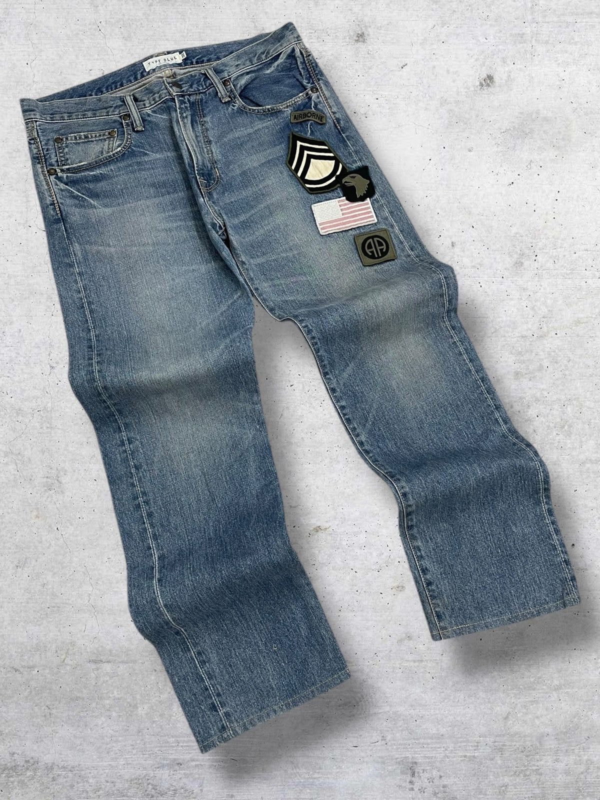 Avirex VINTAGE AVIREX OG 90S DESIGNER WAR MILITARY PATCHWORK DENIM Size US 32 / EU 48 - 2 Thumbnail