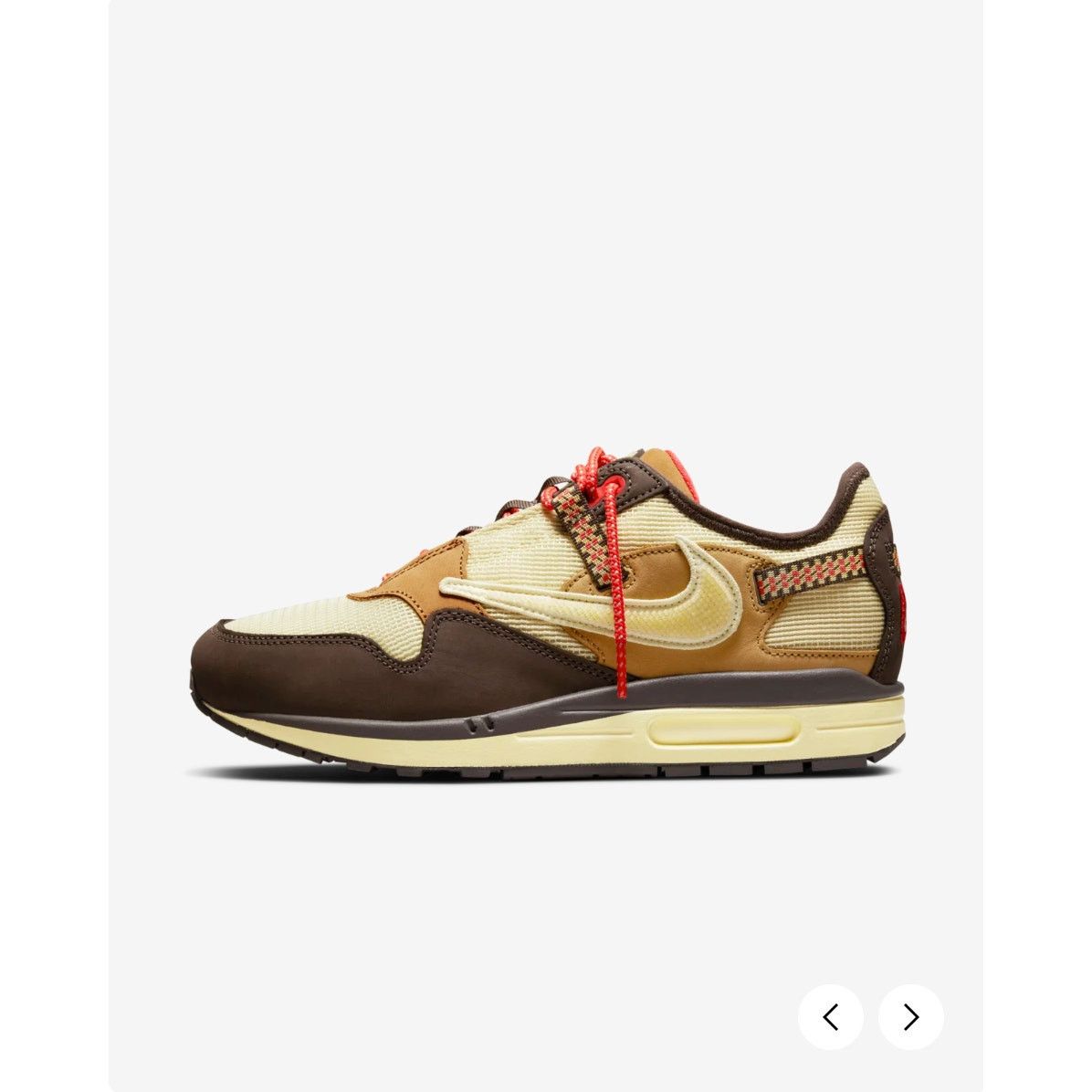 Nike Nike Air Max 1 Travis Scott Cactus Jack Brown Men 5 Wmns 6.5 Size US 5 / EU 37 - 1 Thumbnail