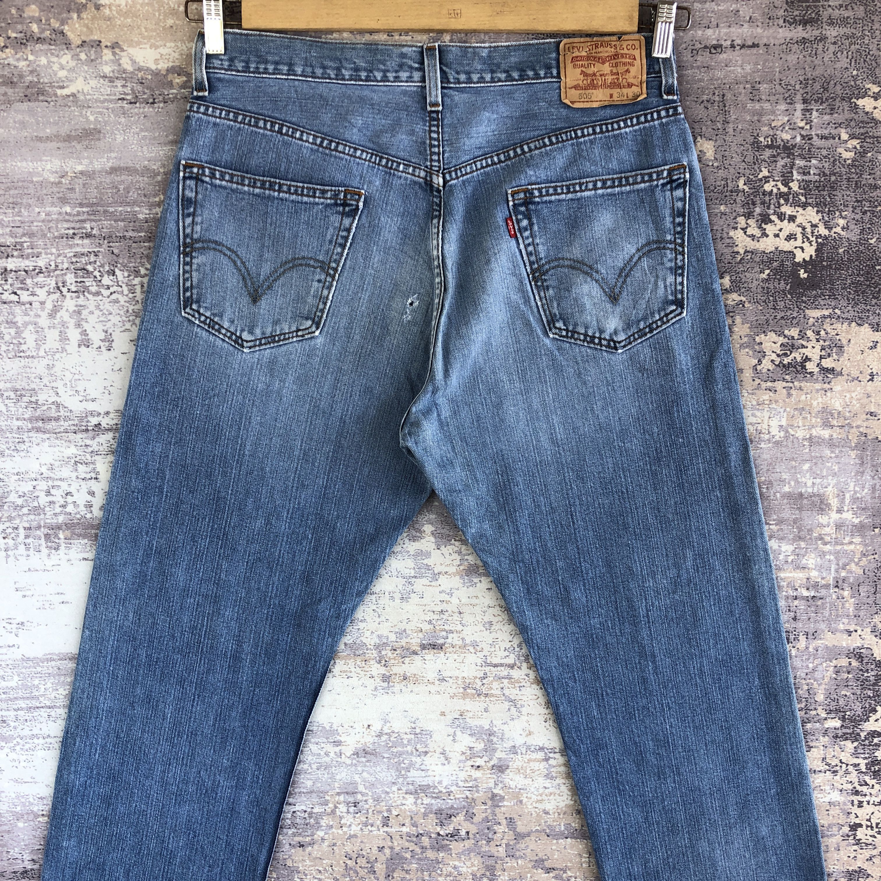Levi's Vintage Levis 505 Sun Faded Jeans Levi's Light Wash Denim Size US 34 / EU 50 - 4 Thumbnail
