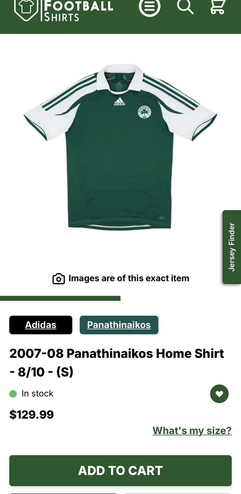Adidas Vintage 2007-08 Adidas Panathinaikos F.C. Home Soccer Jersey Size US XL / EU 56 / 4 - 3 Thumbnail