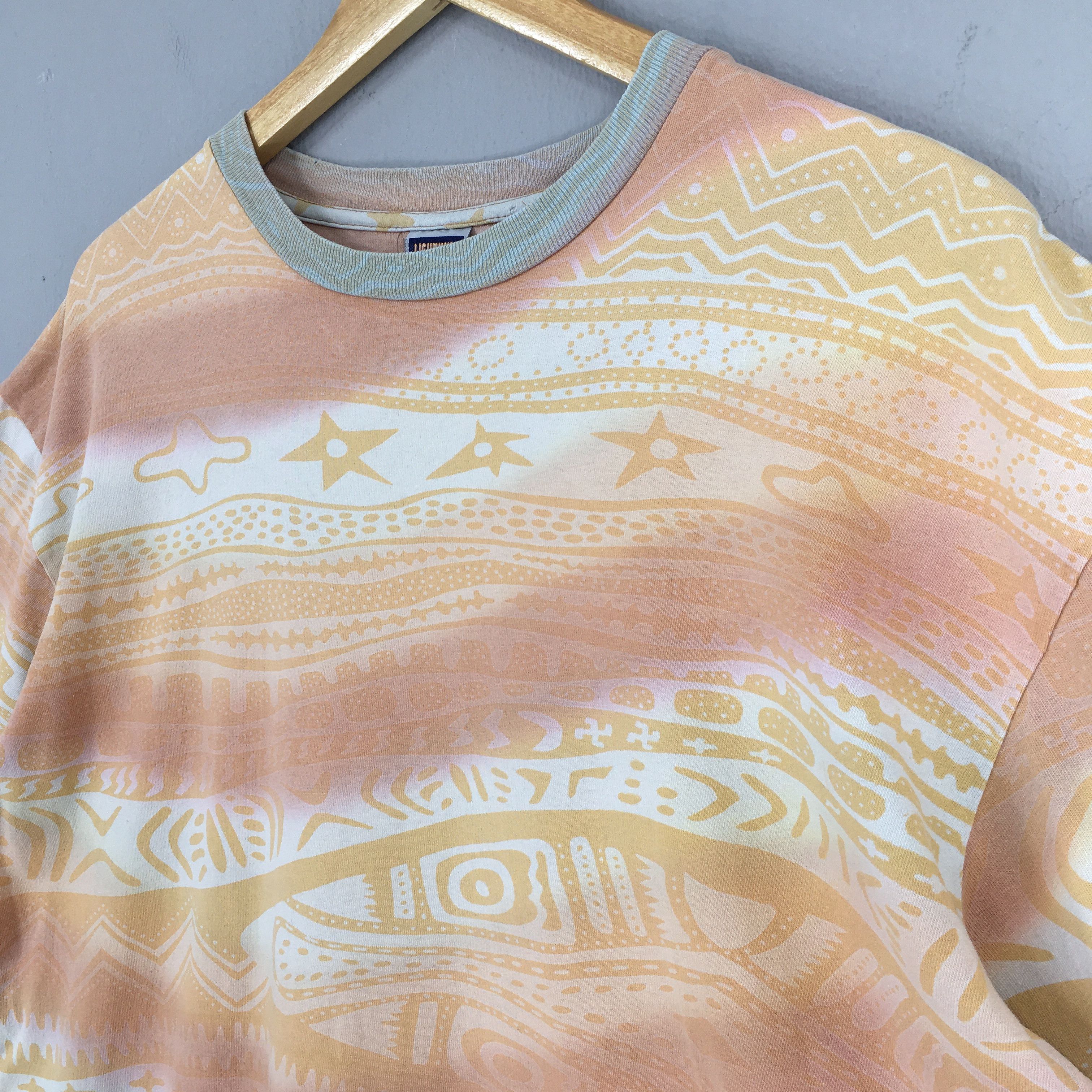 Lightning Bolt × Vintage Vintage 90's Lightning Bolt Surfing Striped Art Tshirt Large Size US L / EU 52-54 / 3 - 3 Thumbnail