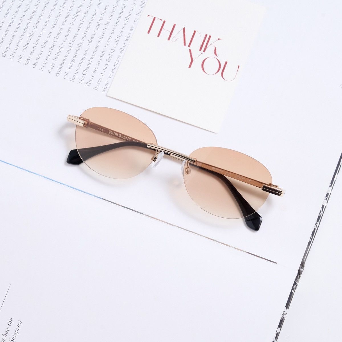 Palm Angels PALM ANGELS CRYSTAL GOLD ORANGE GRADIENT SUNGLASSES Size ONE SIZE - 5 Thumbnail