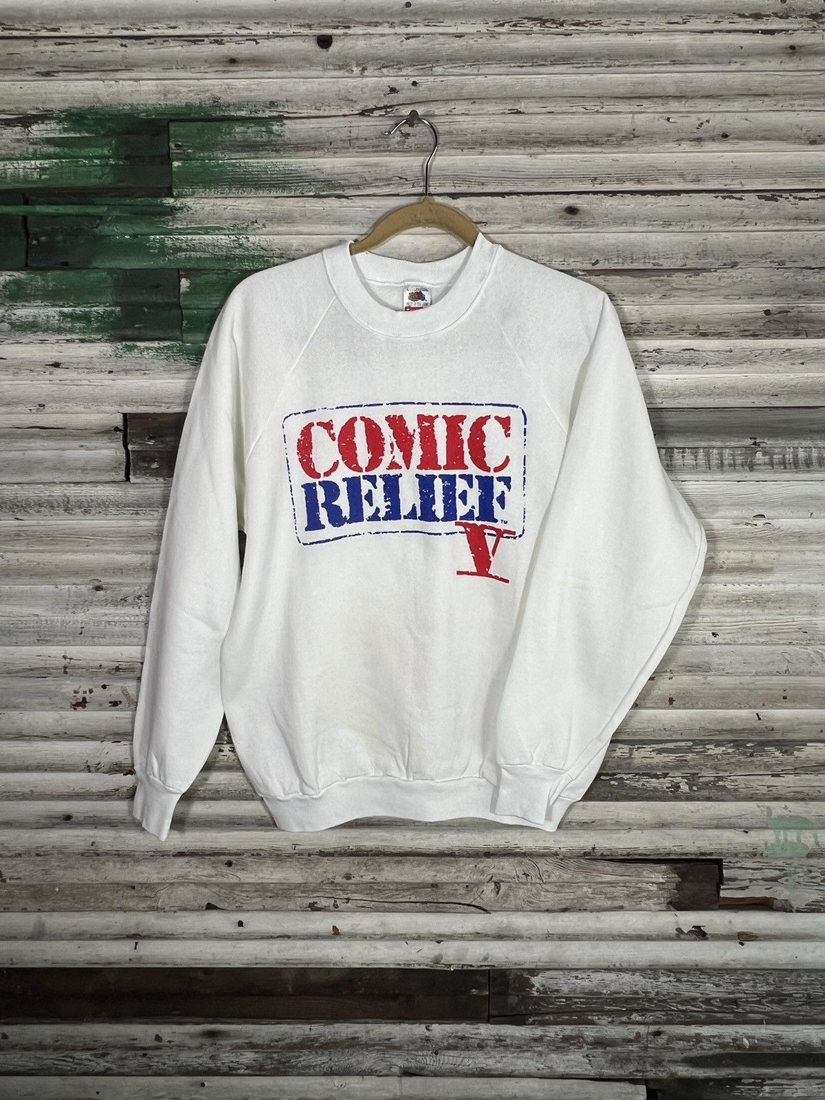 Fruit Of The Loom × Vintage Vintage Comic Relief Sweatshirt Size US L / EU 52-54 / 3 - 1 Thumbnail