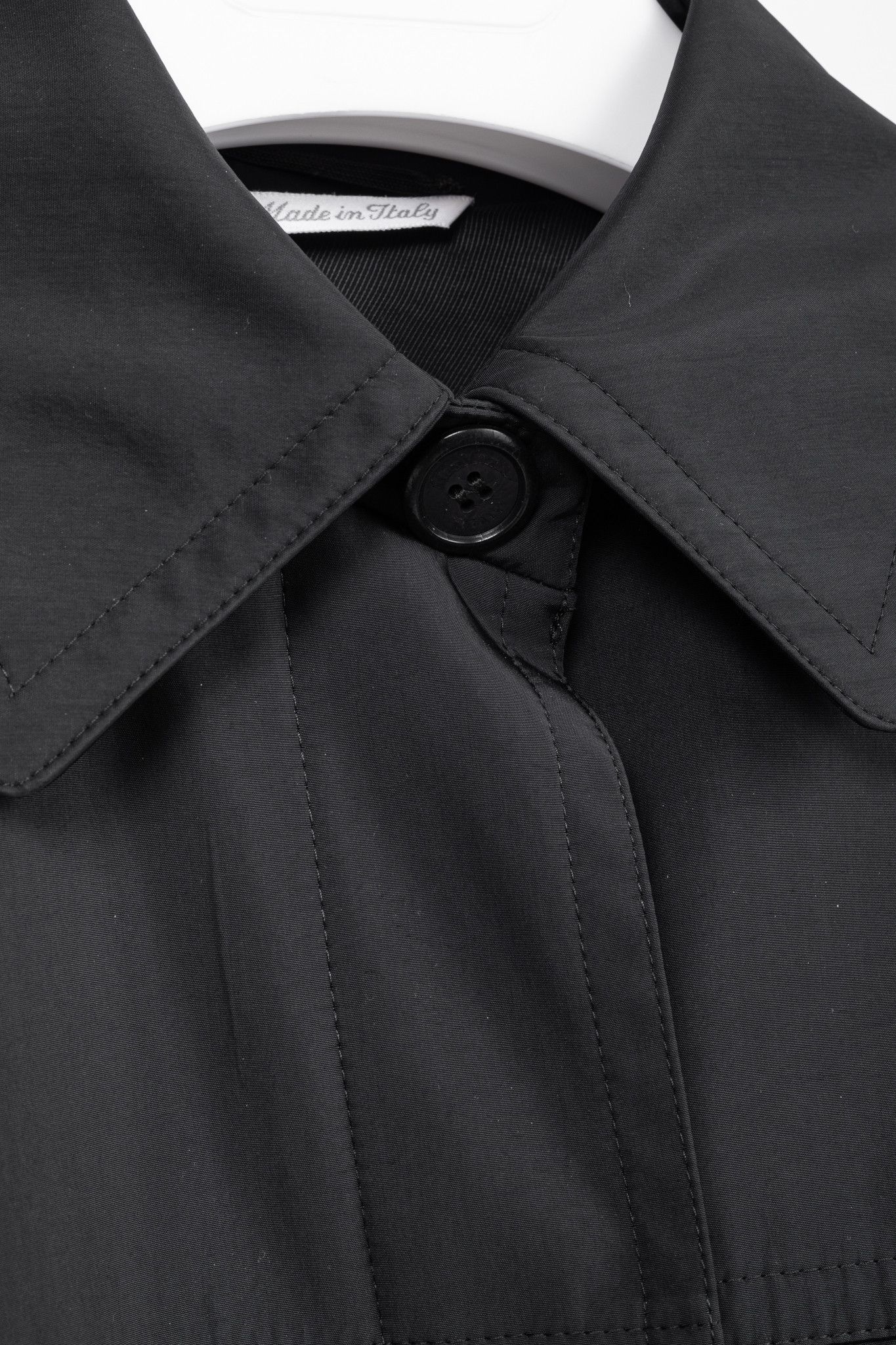 Max Mara Max Mara Black Nylon-Blend Taffeta Mac Coat Size XS / US 0-2 / IT 36-38 - 6 Thumbnail