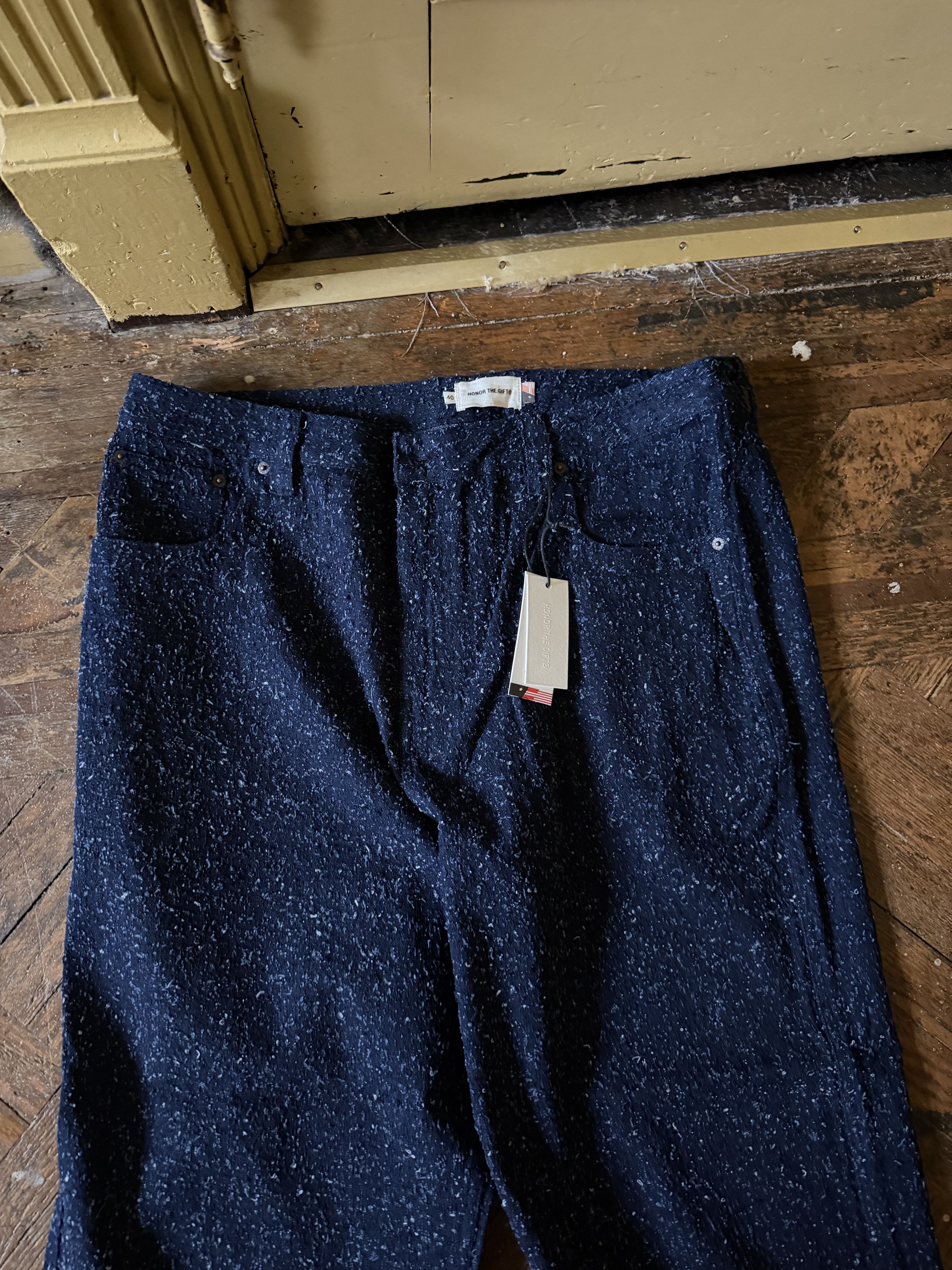 Honor the Gift Nep Yarn Wide Leg - Blue Size US 40 / EU 56 - 3 Thumbnail