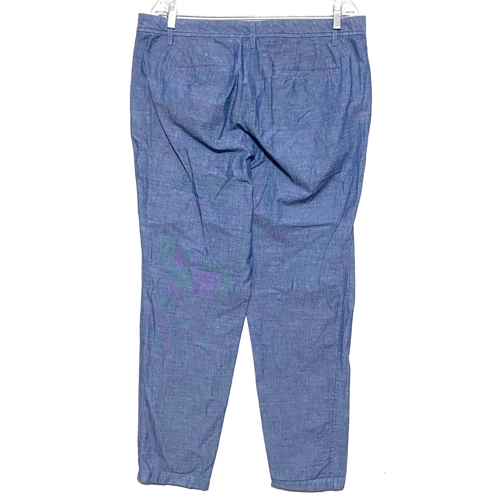 Talbots Talbots Pants Womens 12 Blue Girlfriend Chino Chambray Coastal Classic Minimalist Chic Size 34" / US 12 / IT 48 - 2 Thumbnail