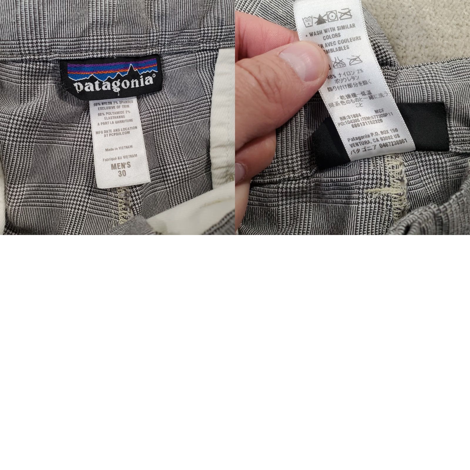 Patagonia Patagonia Shorts Mens 30 Gray Lightweight Outdoor Casual 57730 Plaid Chino Pocketed Outdoor Mens Size US 30 / EU 46 - 8 Thumbnail