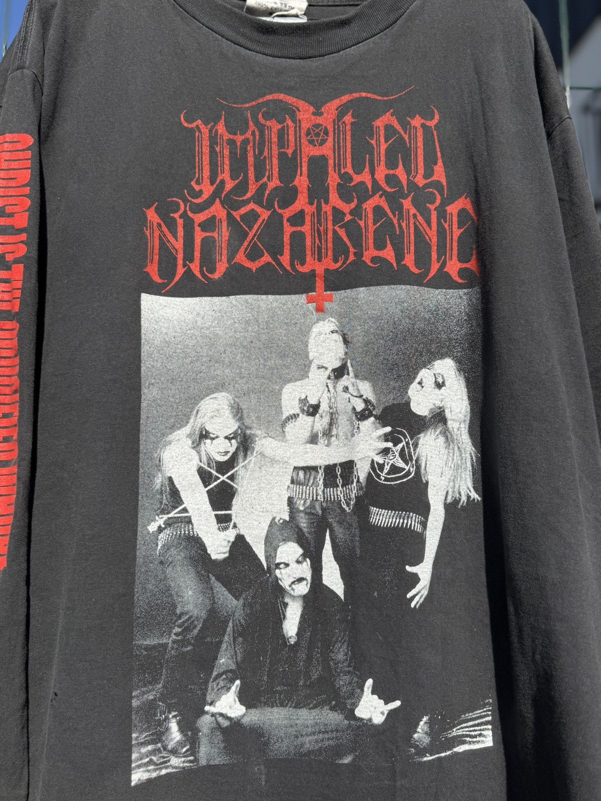 Band Tees Vintage 1993 Impaled Nazarene Christ Is The Crucified Whore Size US XL / EU 56 / 4 - 5 Thumbnail