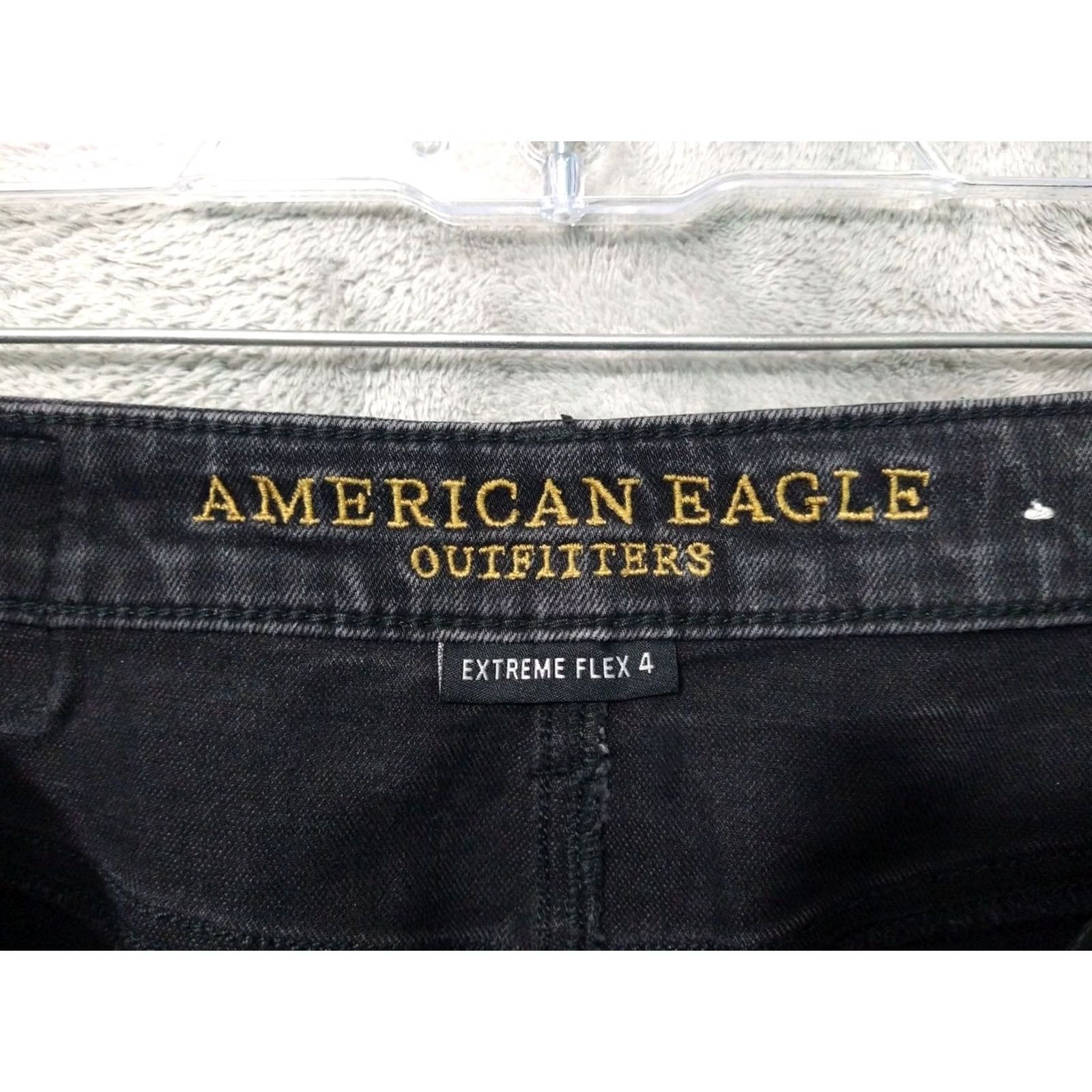 American Eagle Outfitters VINTAGE American Eagle Jeans Mens 28x30 Black Denim Extreme Flex 4 Slim Fit Distressed Signature (adapted to required rules) Size US 28 / EU 44 - 7 Thumbnail