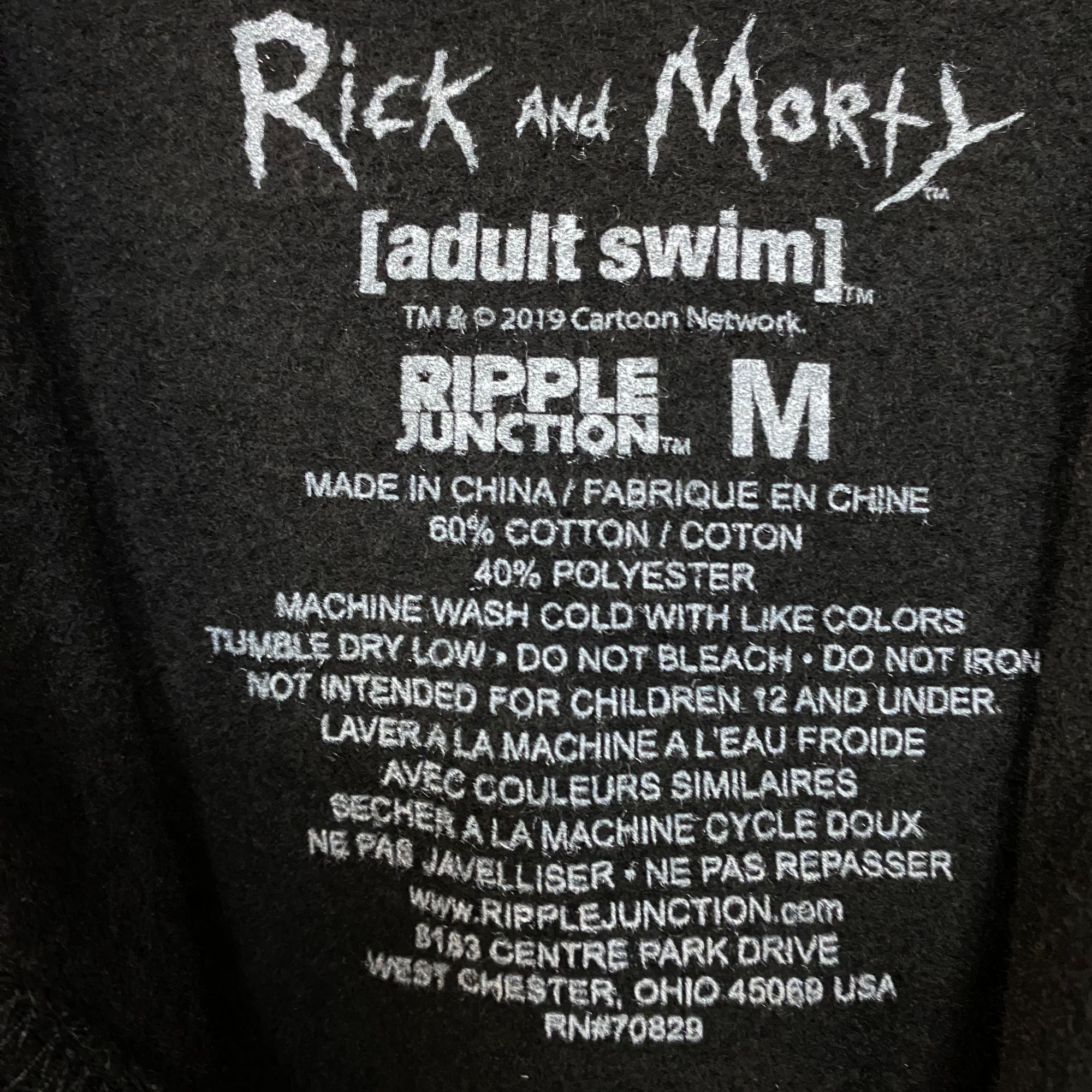 Ripple Junction Adult Swim Rick & Morty Animated Series Hoodie Medium Size US M / EU 48-50 / 2 - 5 Thumbnail
