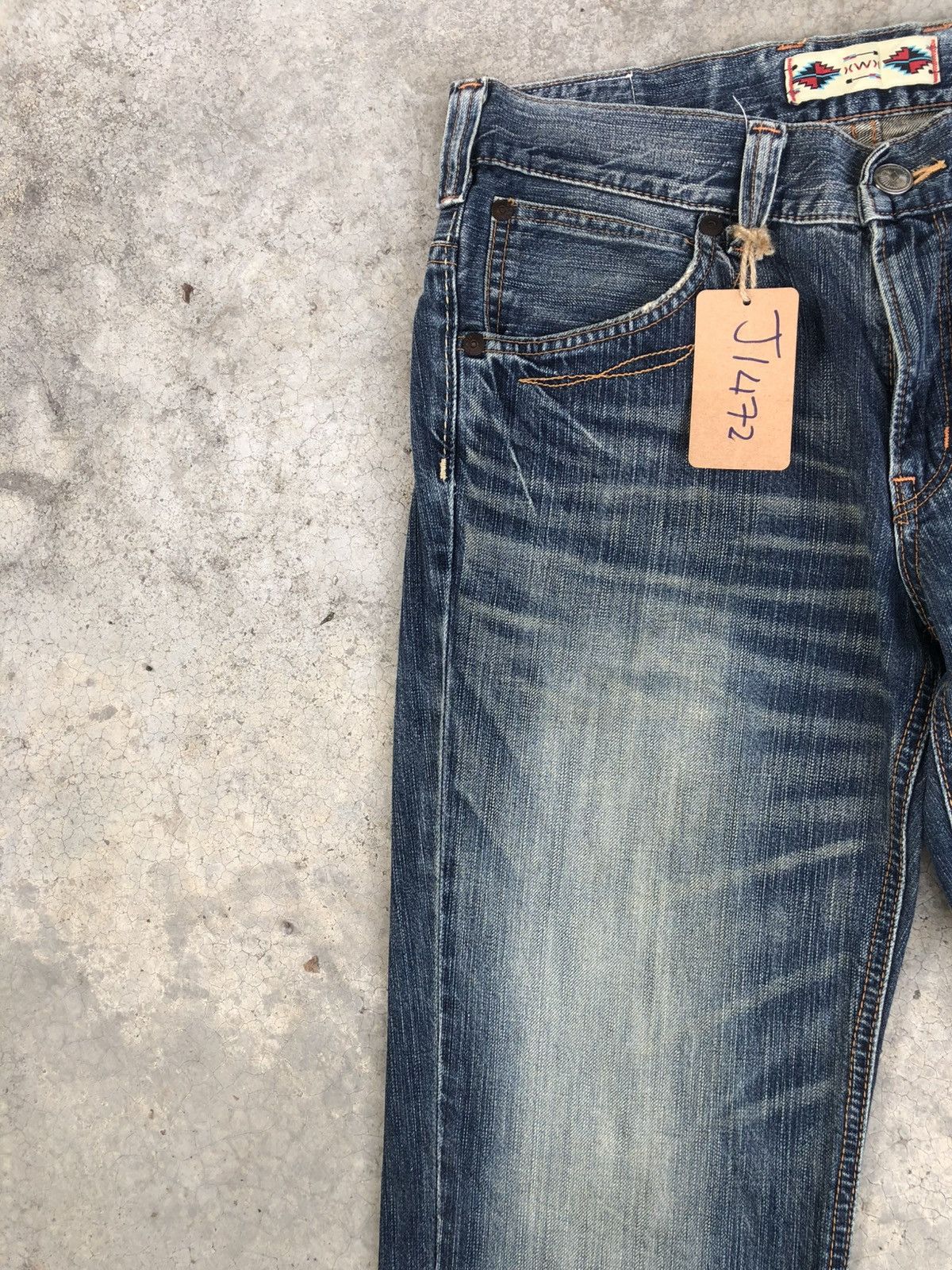 Who Decides War Japanese Edwin Navajo Flared Jeans Bootcut Distressed Size US 33 - 4 Thumbnail