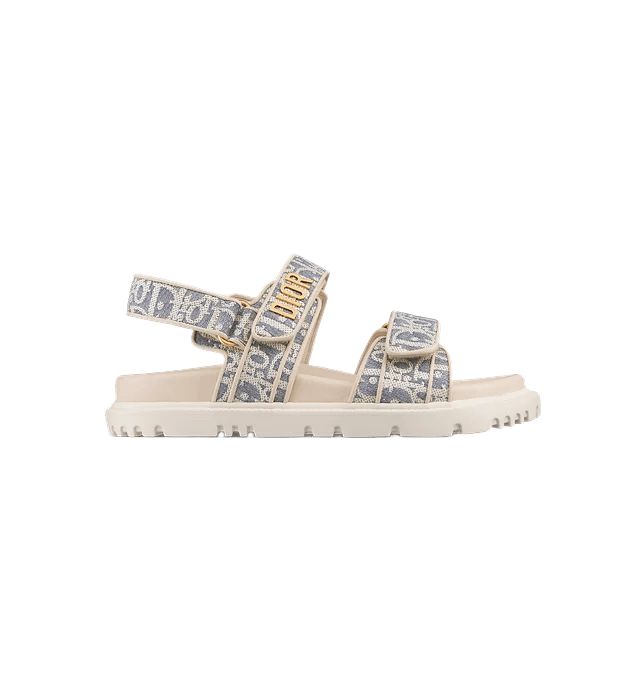 Dior DIOR Dioract $1350 Blue/Ecru Sandals New & Authentic Size US 7.5 / IT 37.5 - 2 Thumbnail