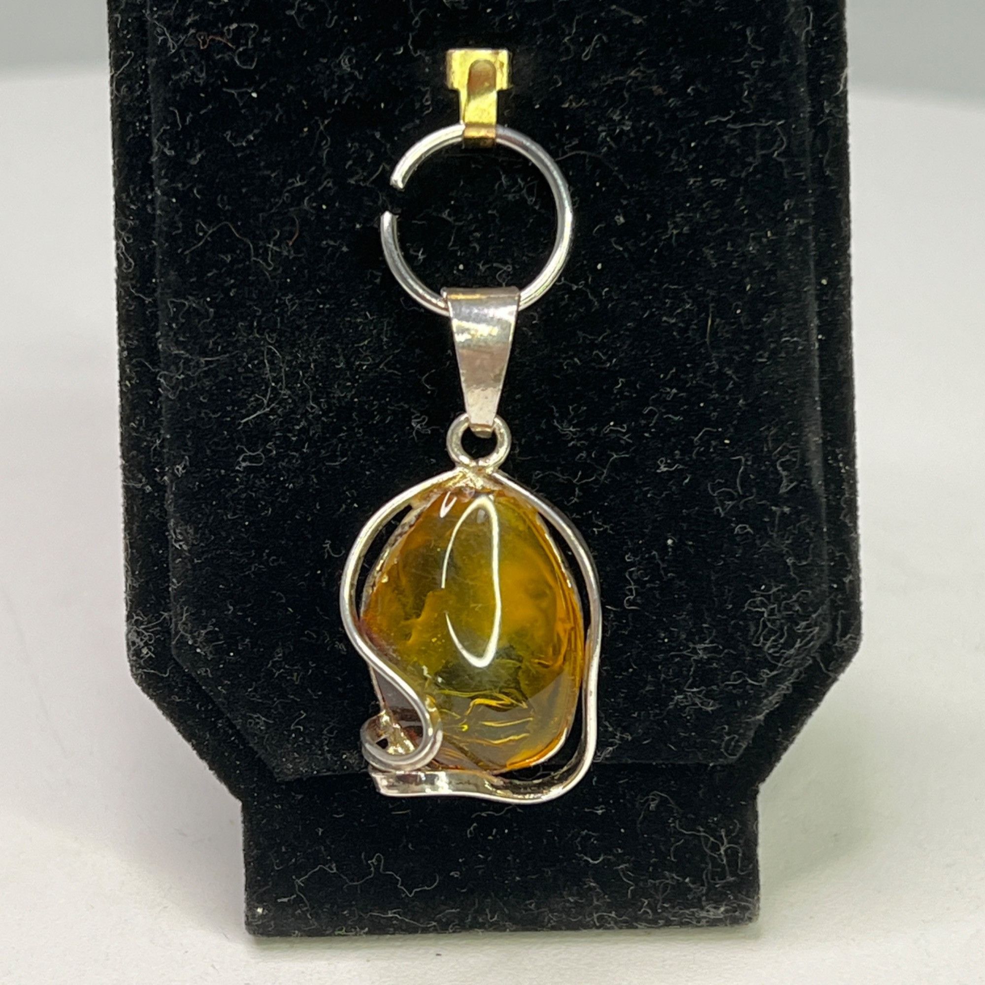 Other Baltic Amber Sterling Silver 925 Yellow Pendant For Womens F Size ONE SIZE - 1 Thumbnail