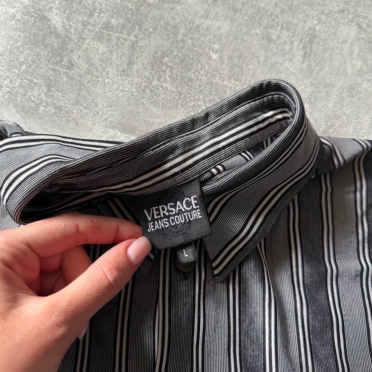 Versace × Vintage RARE GIANNI VERSACE SHIRT STRIPED FLANNEL MEDUZA Jellyfish Size US L / EU 52-54 / 3 - 3 Thumbnail