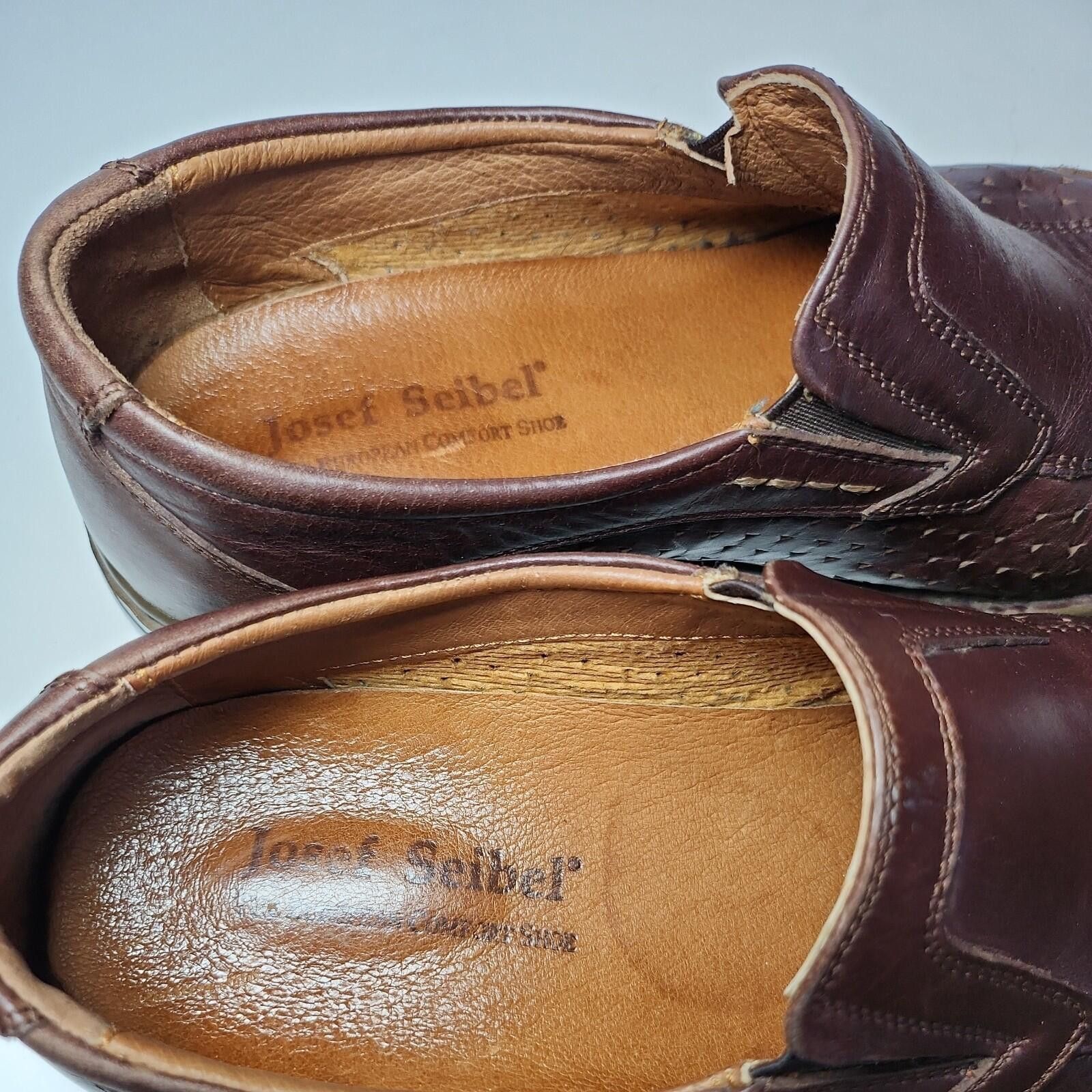 JOSEF SEIBAL Josef Seibel Douglas Slip-On Loafers Men's 41 Brown Leather Size US 8 / EU 41 - 7 Thumbnail