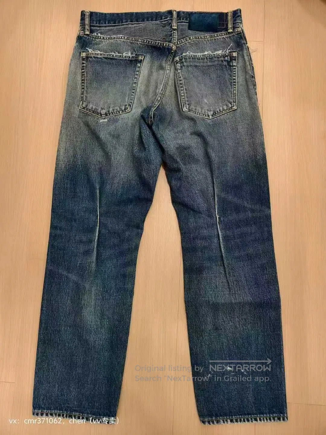 Visvim Blue Distressed Denim Jeans Size 34. Size US 34 / EU 50 - 4 Thumbnail