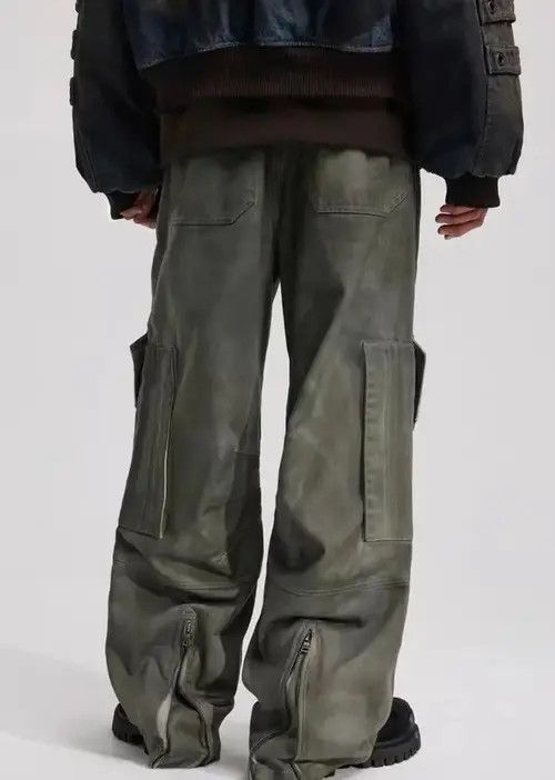Japanese Brand × Jean × Vintage Retro Scimitar Pocket Distressed Wide Leg Jeans Size US 32 / EU 48 - 2 Thumbnail