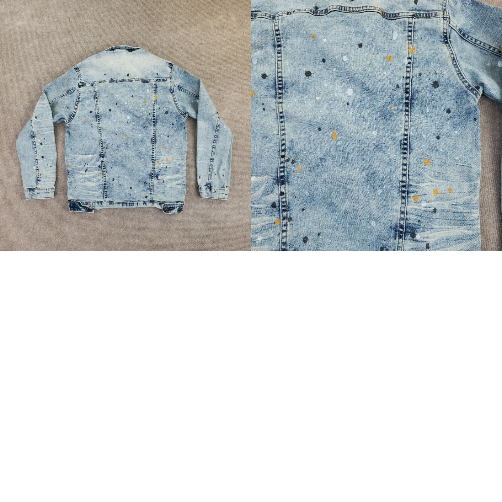 Vintage Evolution In Design Denim Jacket Kids XL Blue Black Acid Wash Size US XL / EU 56 / 4 - 8 Thumbnail