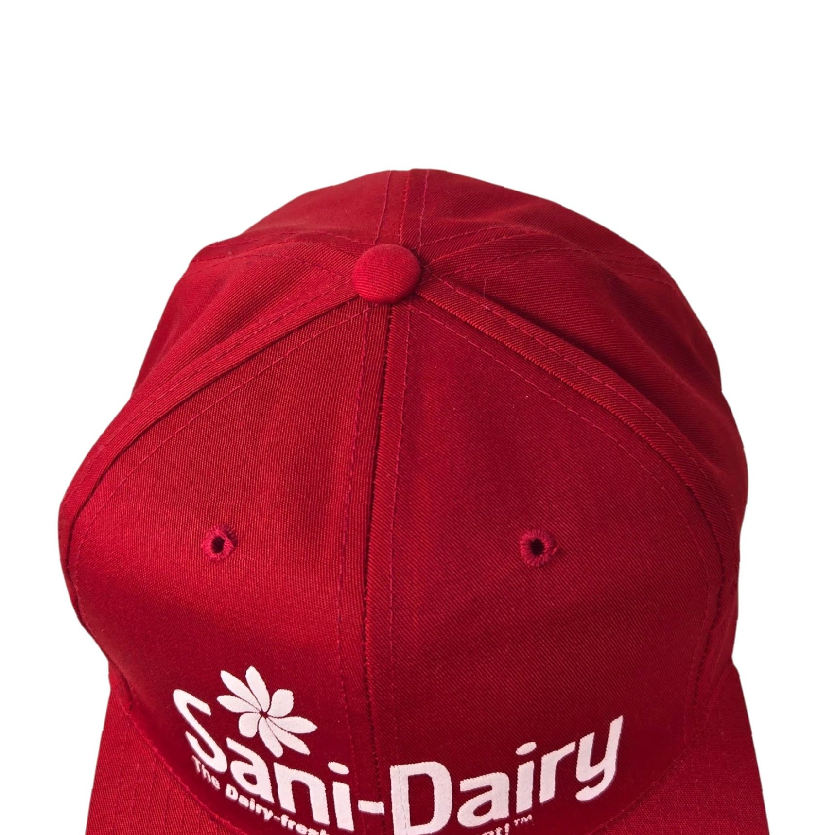 Vintage VINTAGE Sani Dairy Milk Trucker Hat Pennsylvania Red Snapback Adjustable Hat Men One Size Red Snapback Adjustable Vintage Size ONE SIZE - 4 Thumbnail