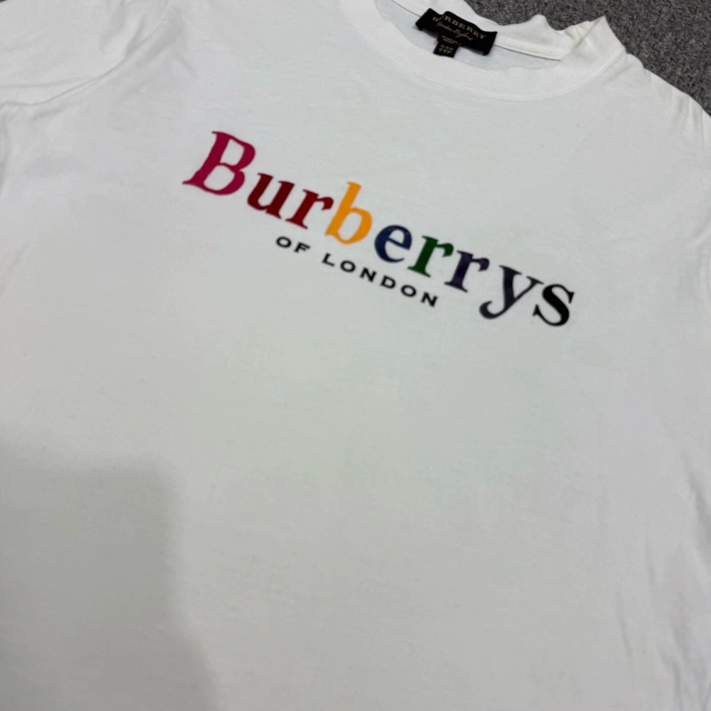 Burberry Burberry white rainbow emb s/s logo XXS 95 new Size XXS / US 00 / IT 34 - 3 Thumbnail