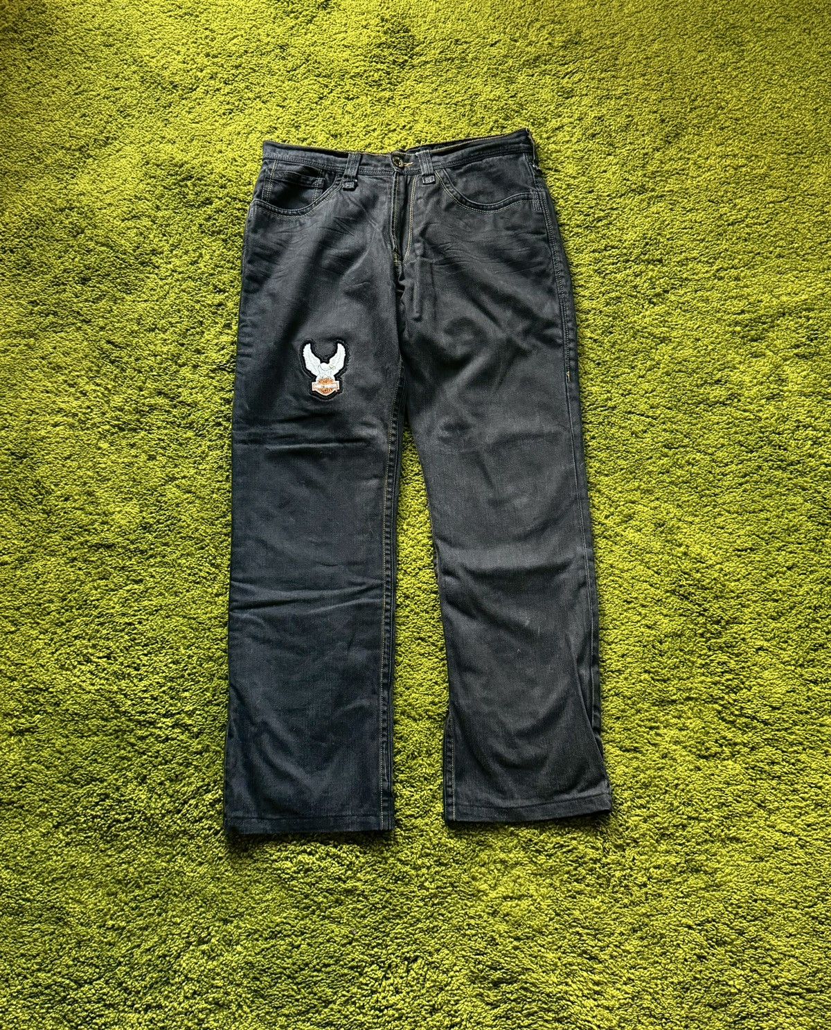Designer × THE ROKKER COMPANY × Vintage Rokker company biker denim pants jeans Size US 34 / EU 50 - 1 Thumbnail