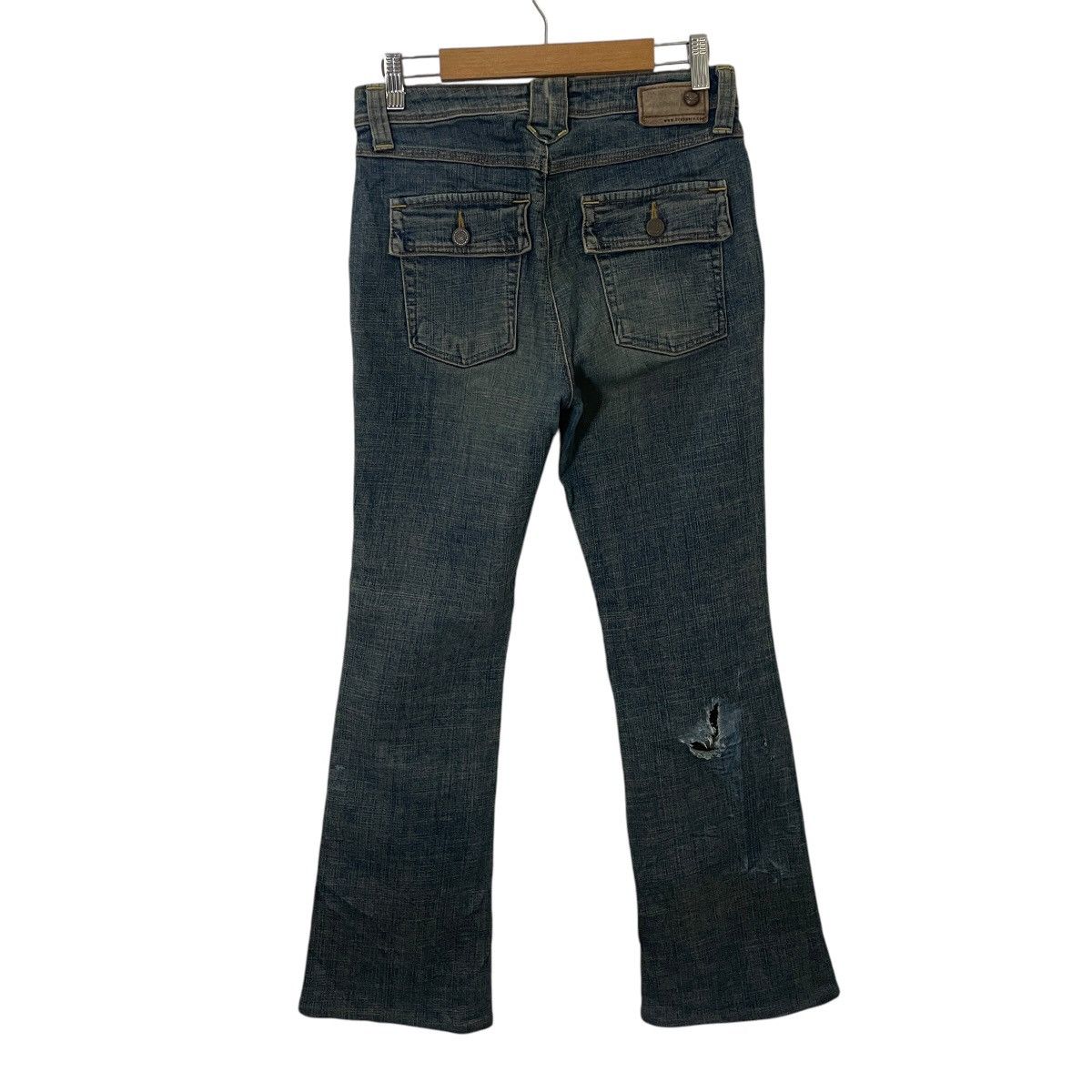 Japanese Brand Vintage Brappers Distressed Flare Denim Size US 28 / EU 44 - 7 Thumbnail