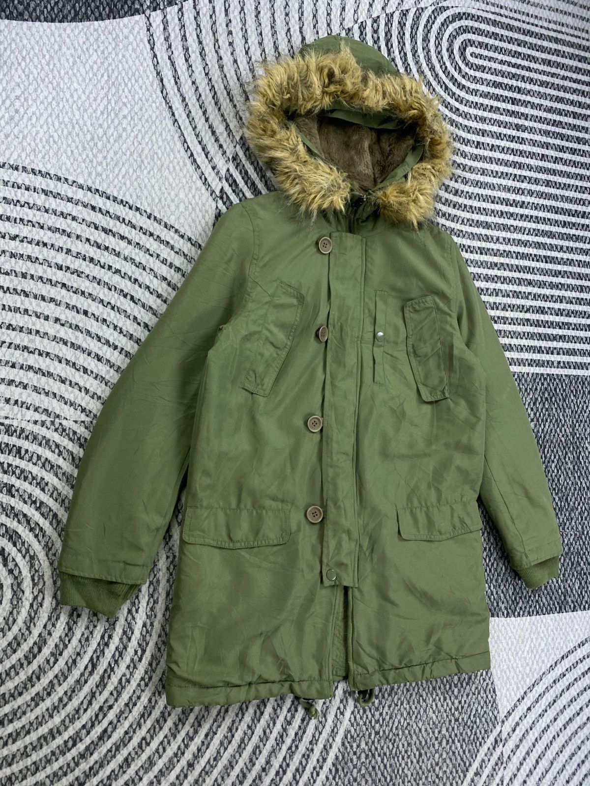 MOUSSY Vintage AZUL By Moussy Faux Fur Parka Hooded Long Jacket Size US M / EU 48-50 / 2 - 3 Thumbnail
