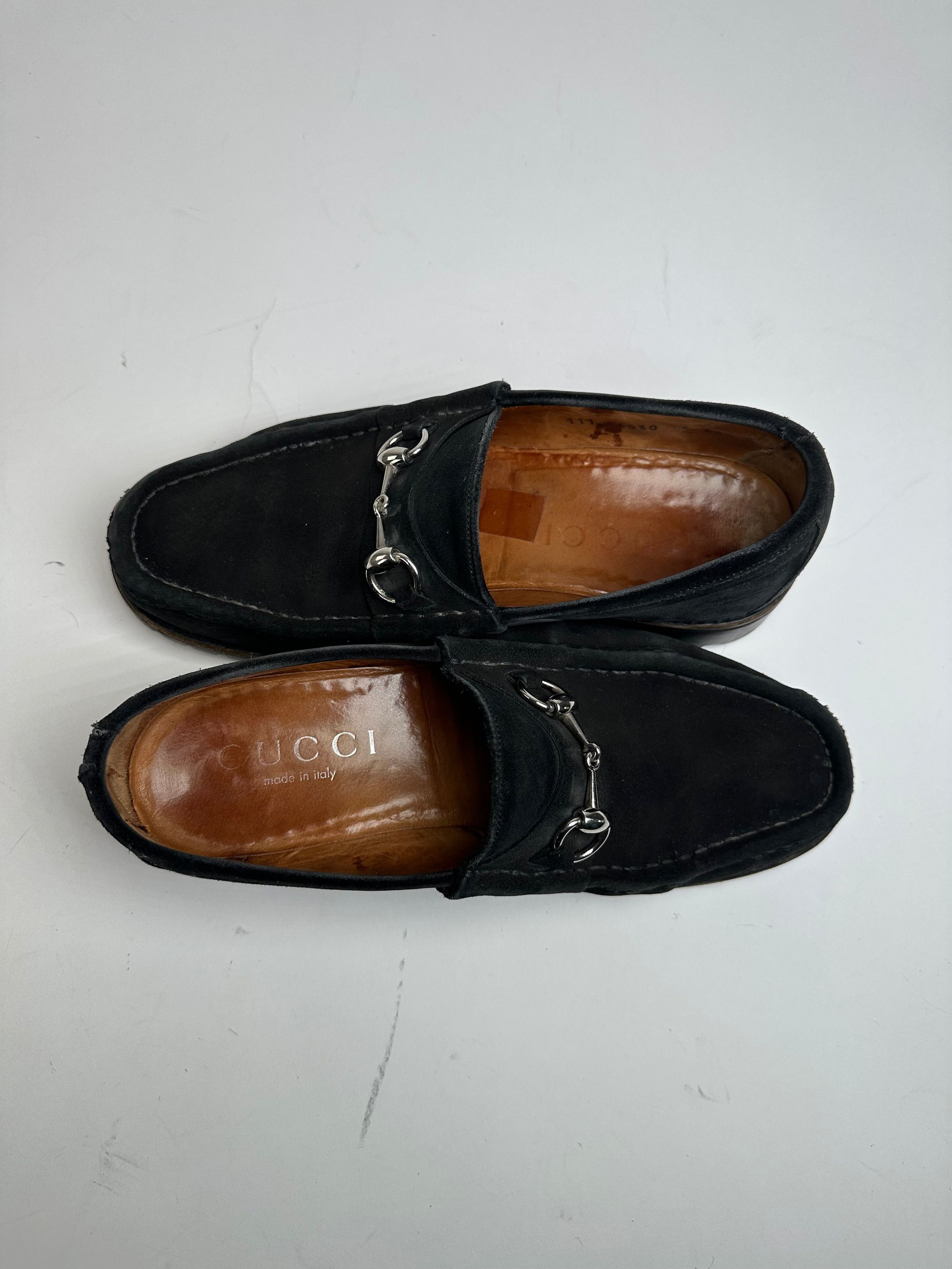 Gucci Vintage Suede Horsebit Loafer Black Size US 7.5 / EU 40-41 - 1 Thumbnail
