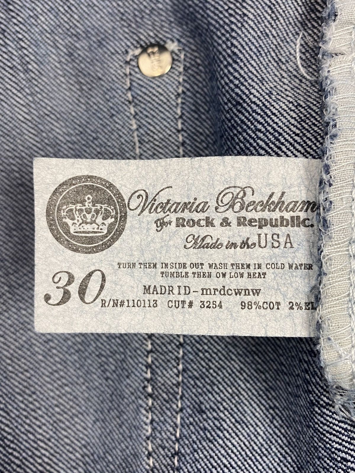 Victoria Beckham Y2K Vintage Low Rise Slim Washed Denim Flare Jeans Size 30" / US 8 / IT 44 - 13 Thumbnail